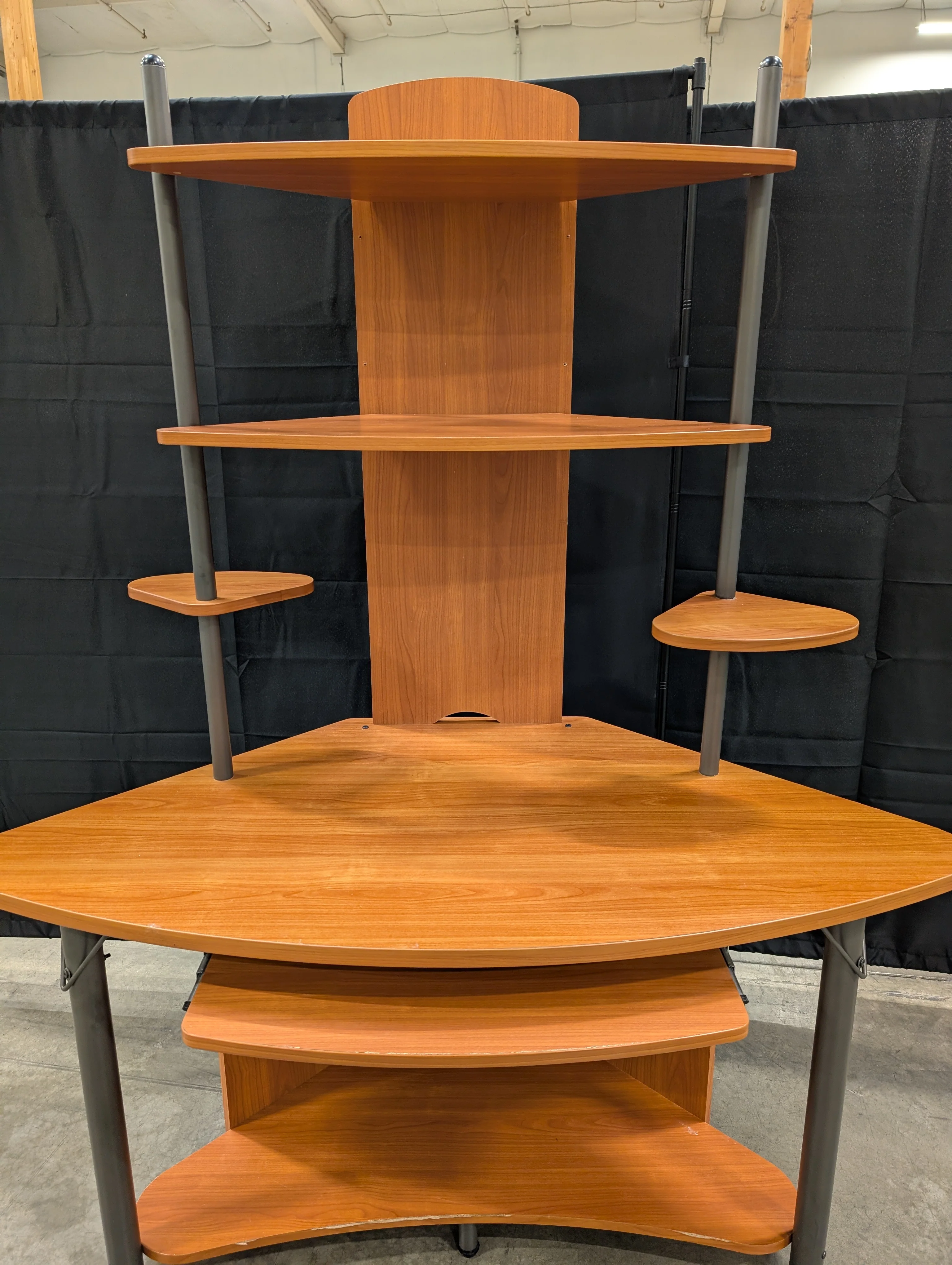Contemporary Multilevel Workstation with Integrated Shelving - Image 3