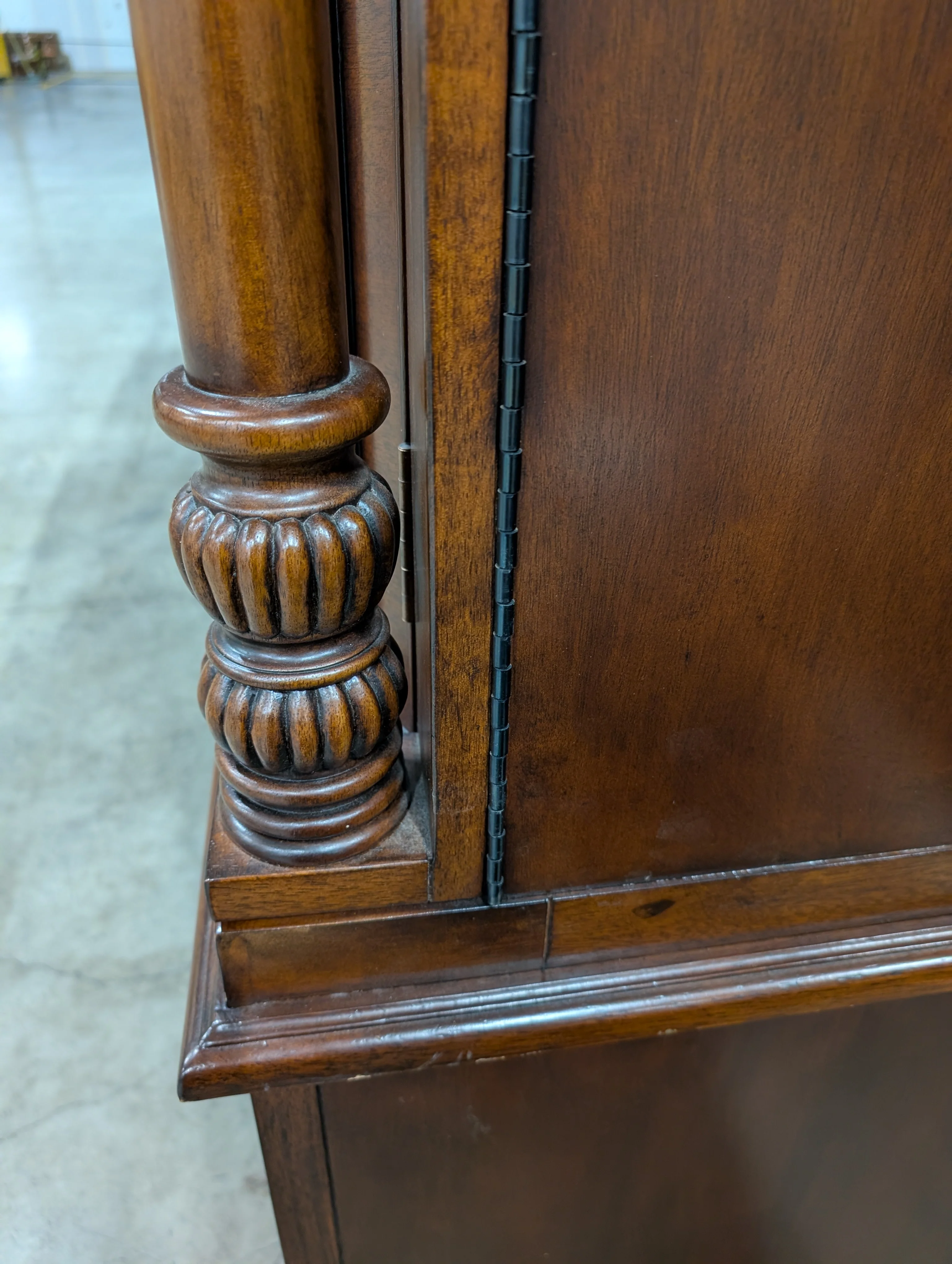 Traditional Dark Hardwood Armoire Dresser Combo - Image 5