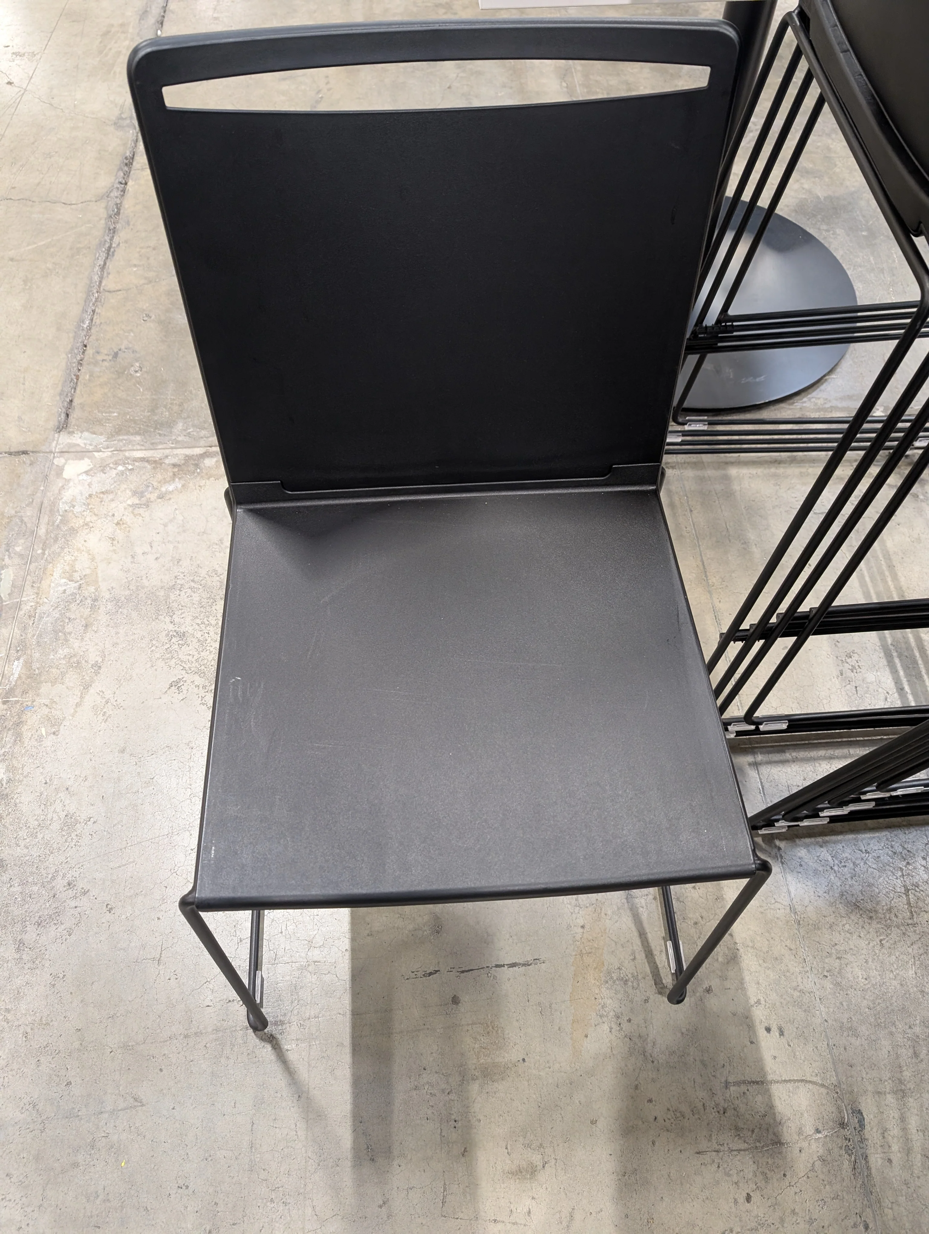 Modern Black Metal Frame Side Chair