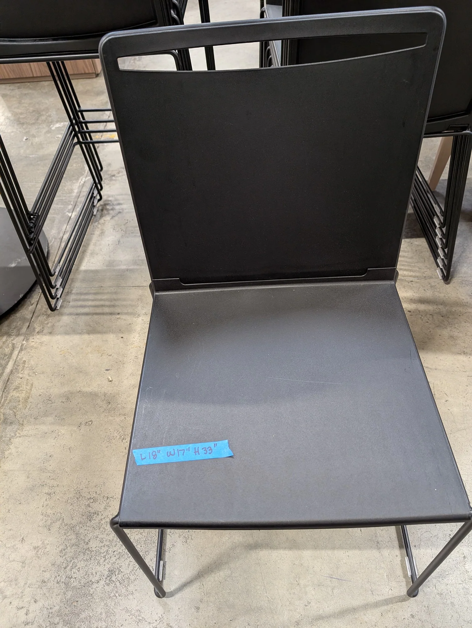Modern Black Metal Frame Side Chair - Image 3