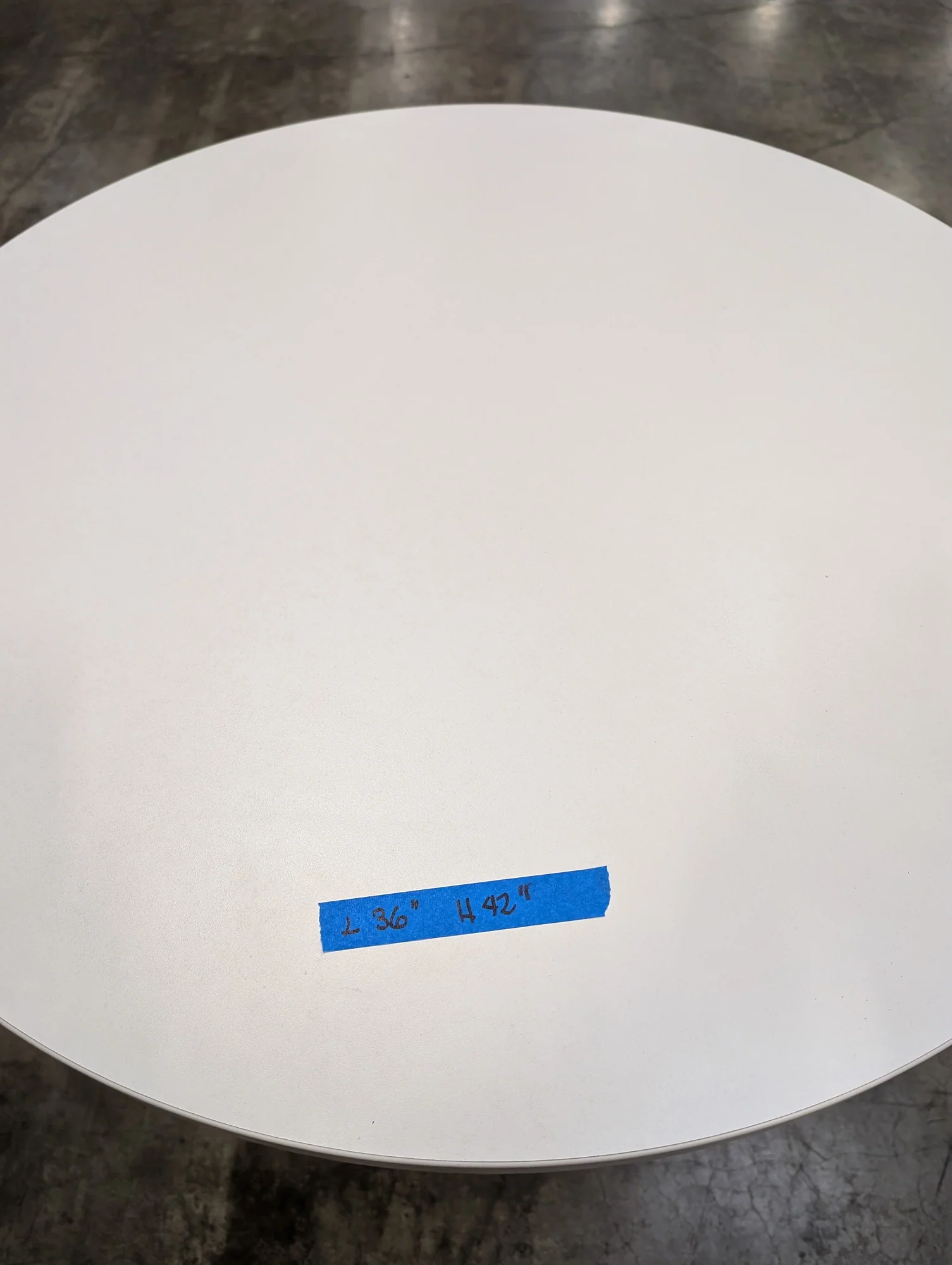 Modern White Round Bar Height Pedestal Table - Image 3