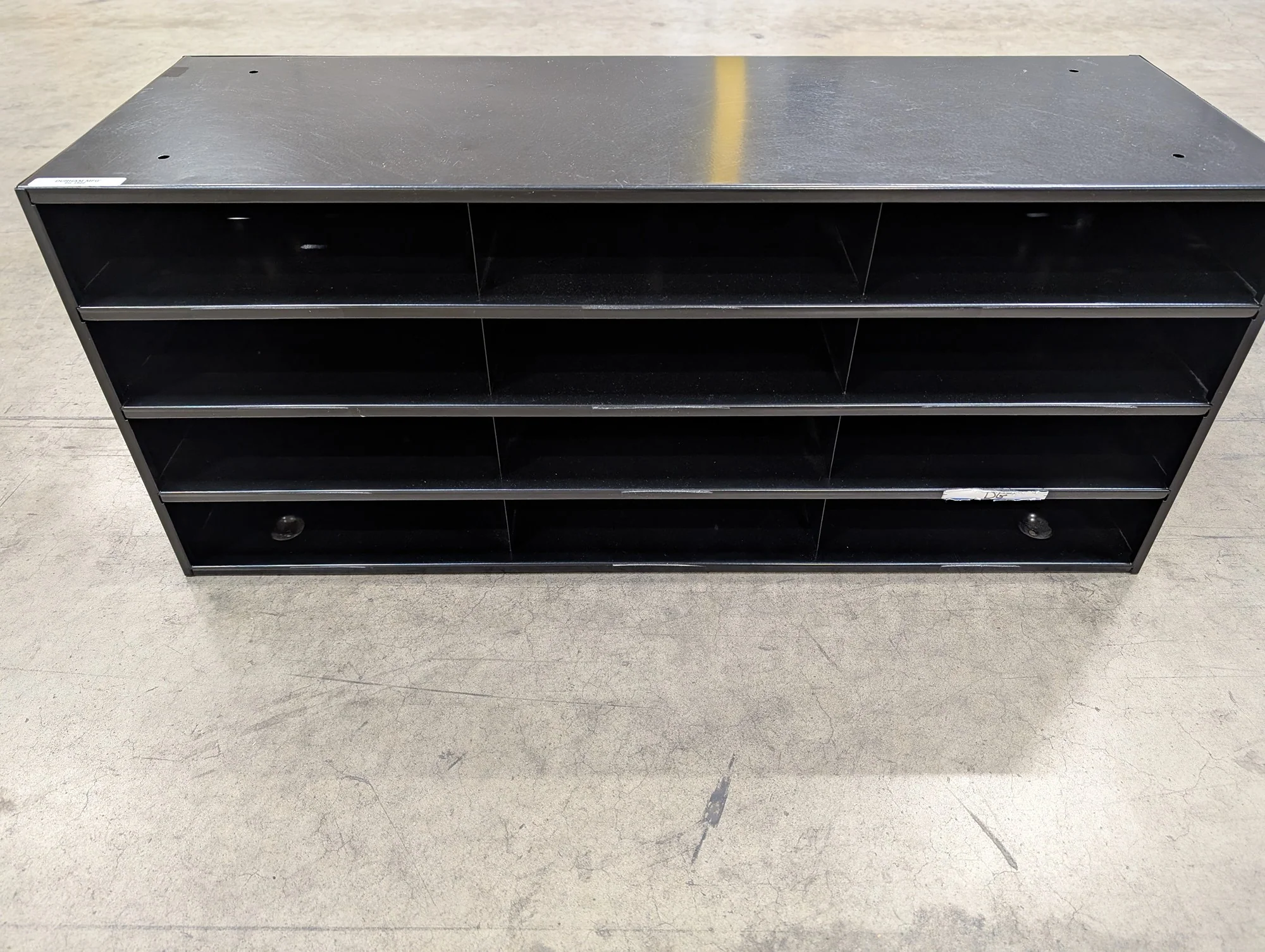 Black Metal Multi-Compartment Storage Sorter - Image 2
