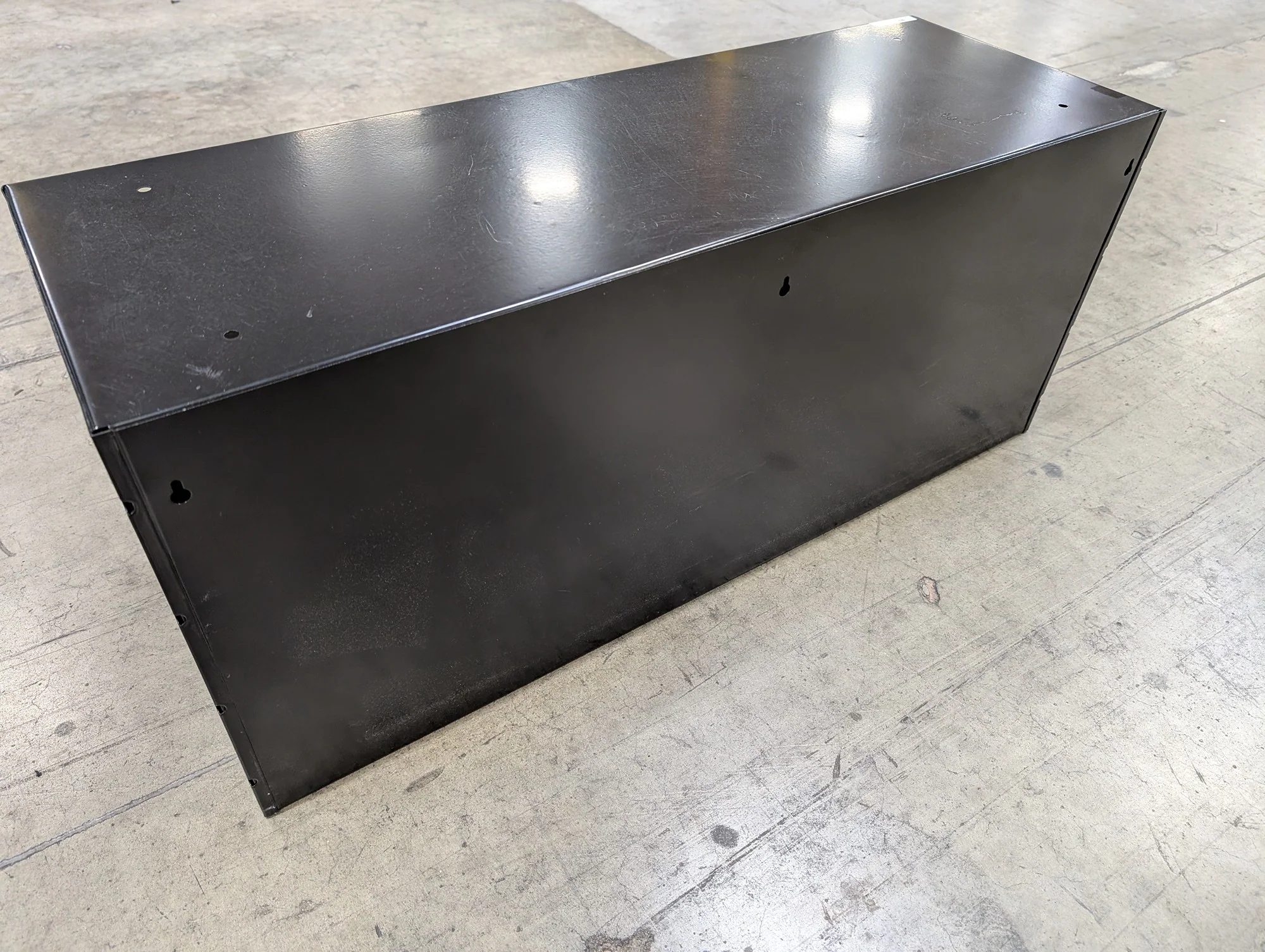 Black Metal Multi-Compartment Storage Sorter - Image 3