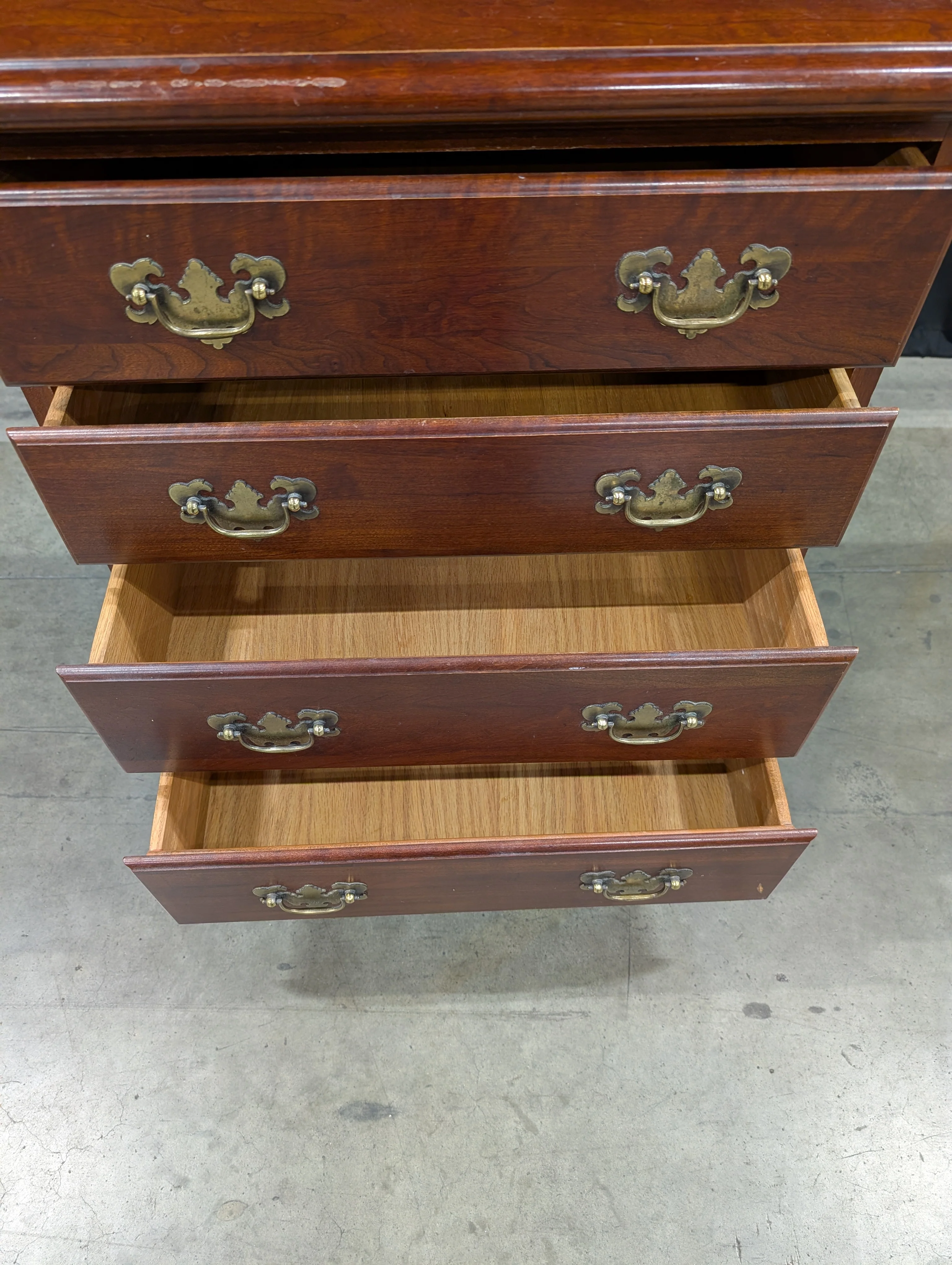 Traditional Cherry Tone Four Drawer Accent Chest Nightstand - Image 3