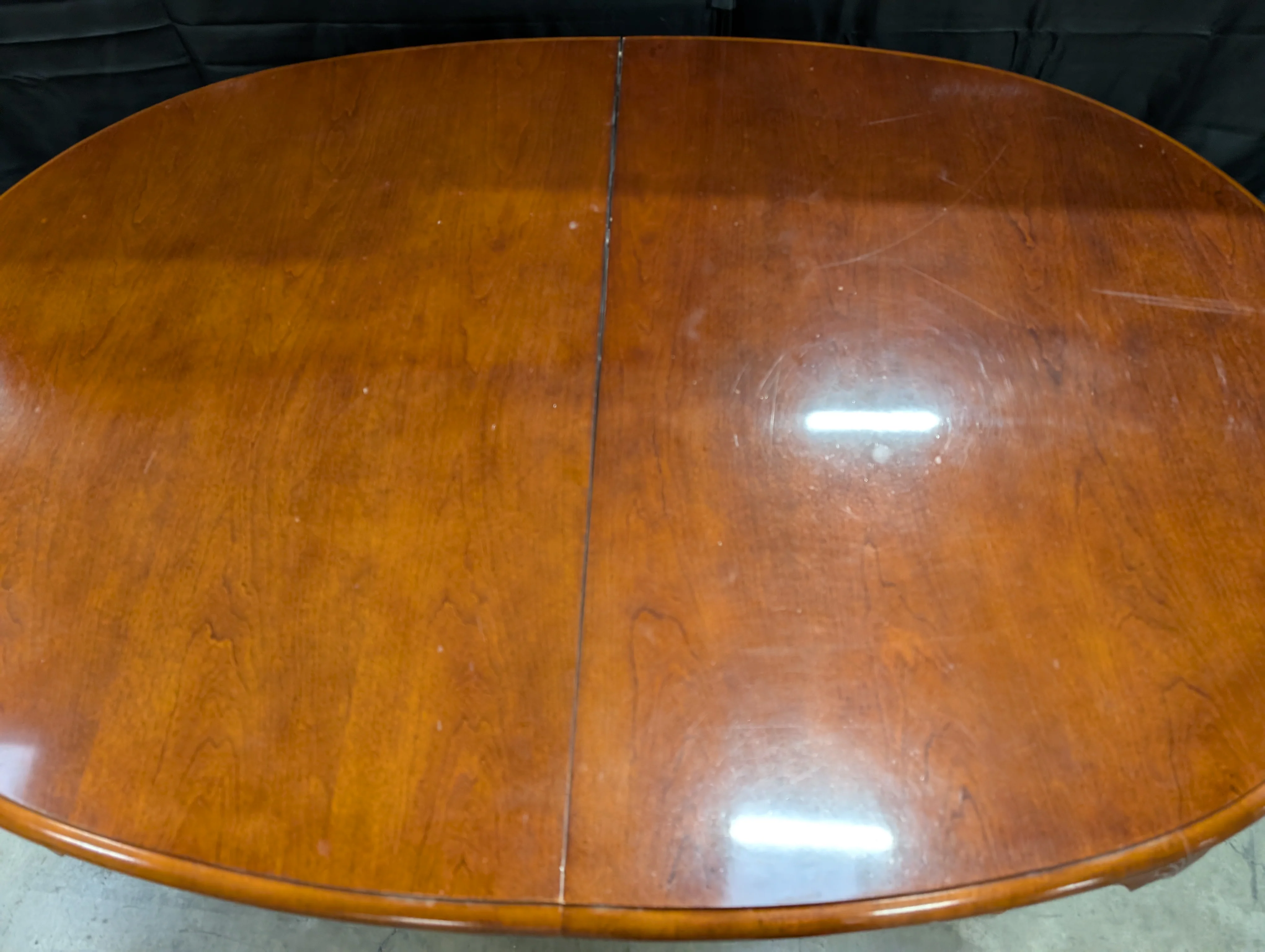 Vintage Reddish-Brown Stained Hardwood Table Leaf - Image 4