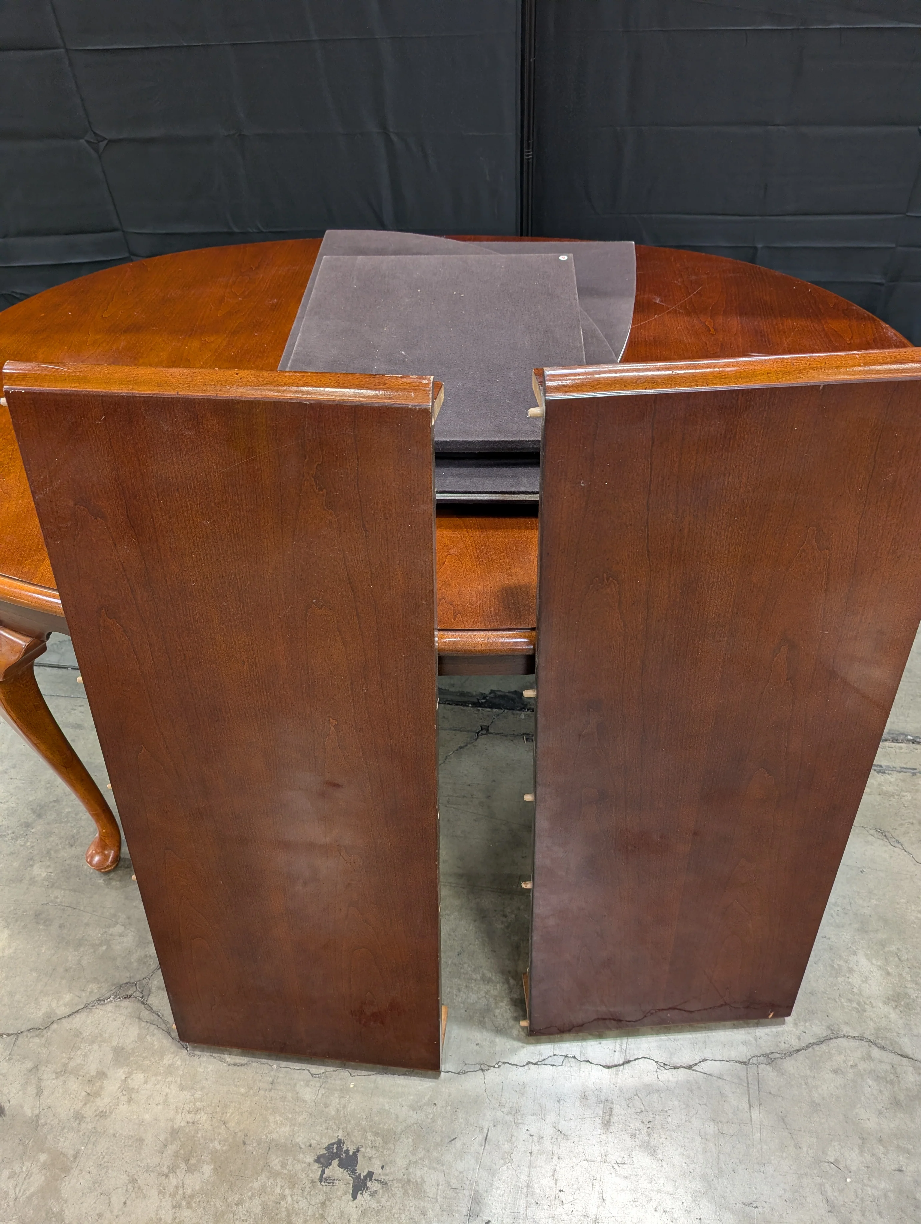 Vintage Reddish-Brown Stained Hardwood Table Leaf - Image 5