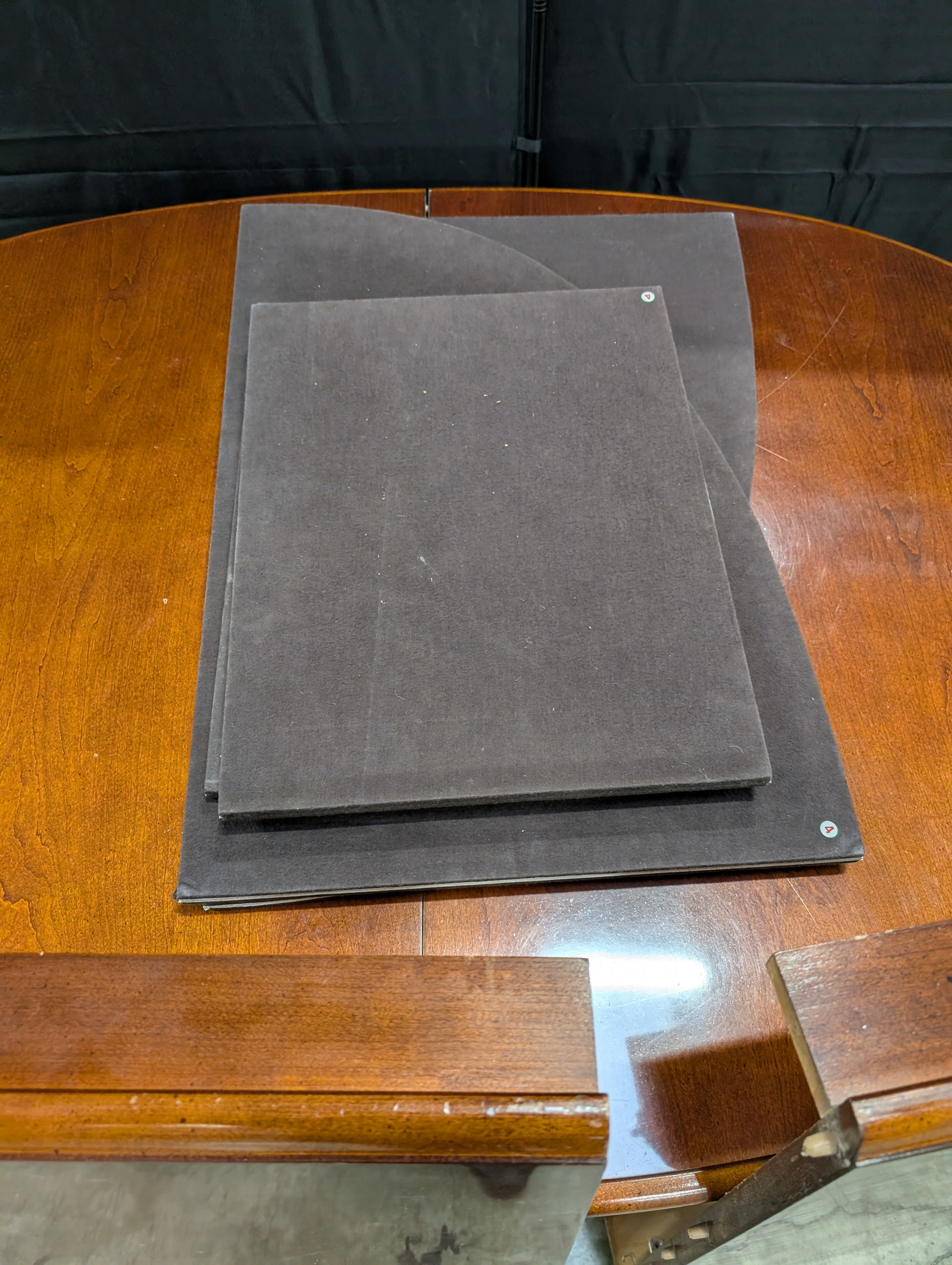 Vintage Reddish-Brown Stained Hardwood Table Leaf - Image 6