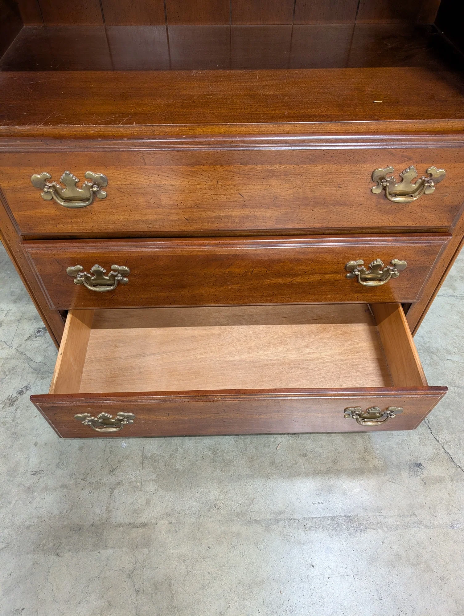 American Drew Traditional Solid Wood Bookcase with Storage Drawers - Image 5