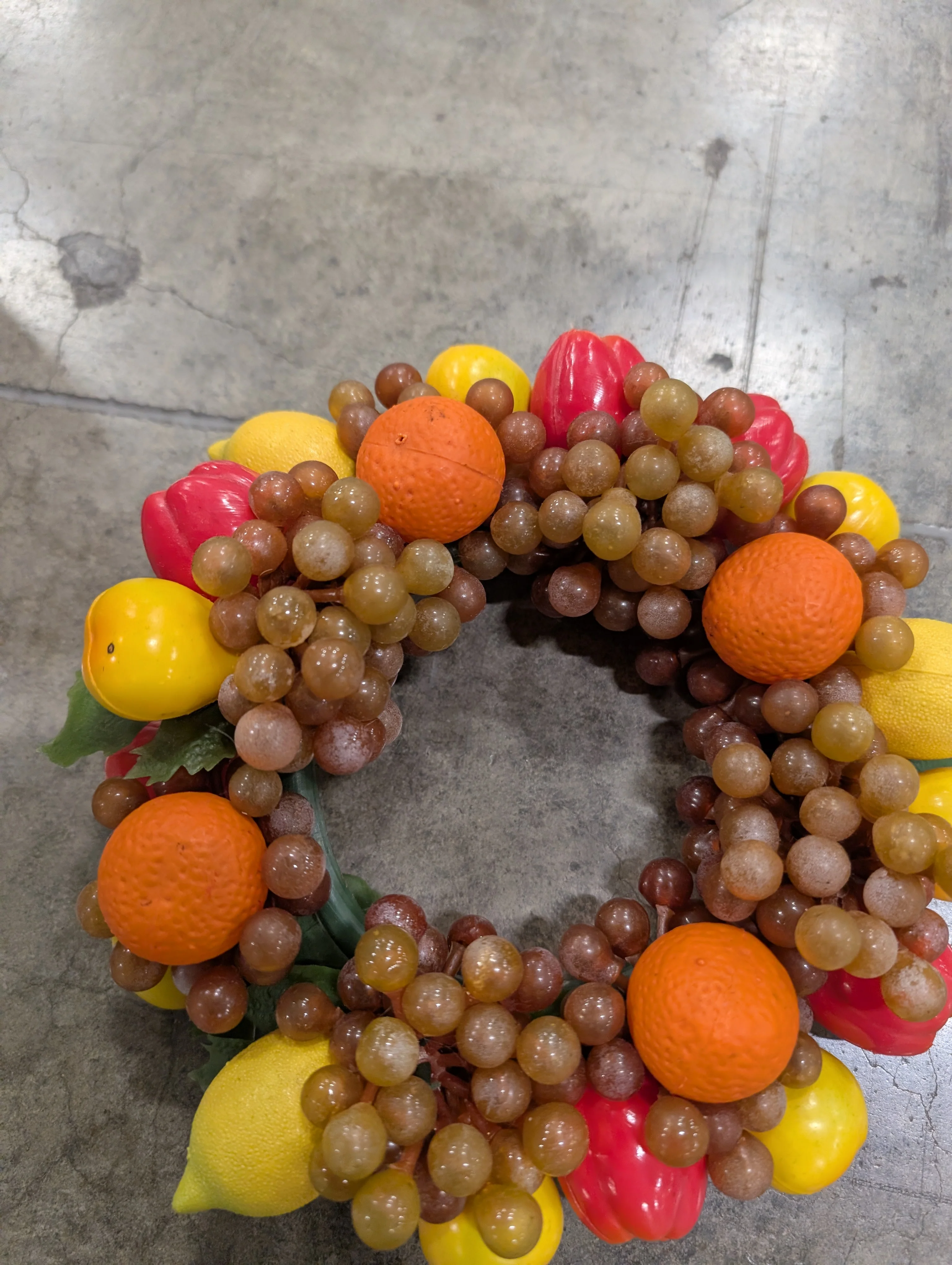 Vibrant Faux Fruit and Red Candle Centerpiece - Image 6