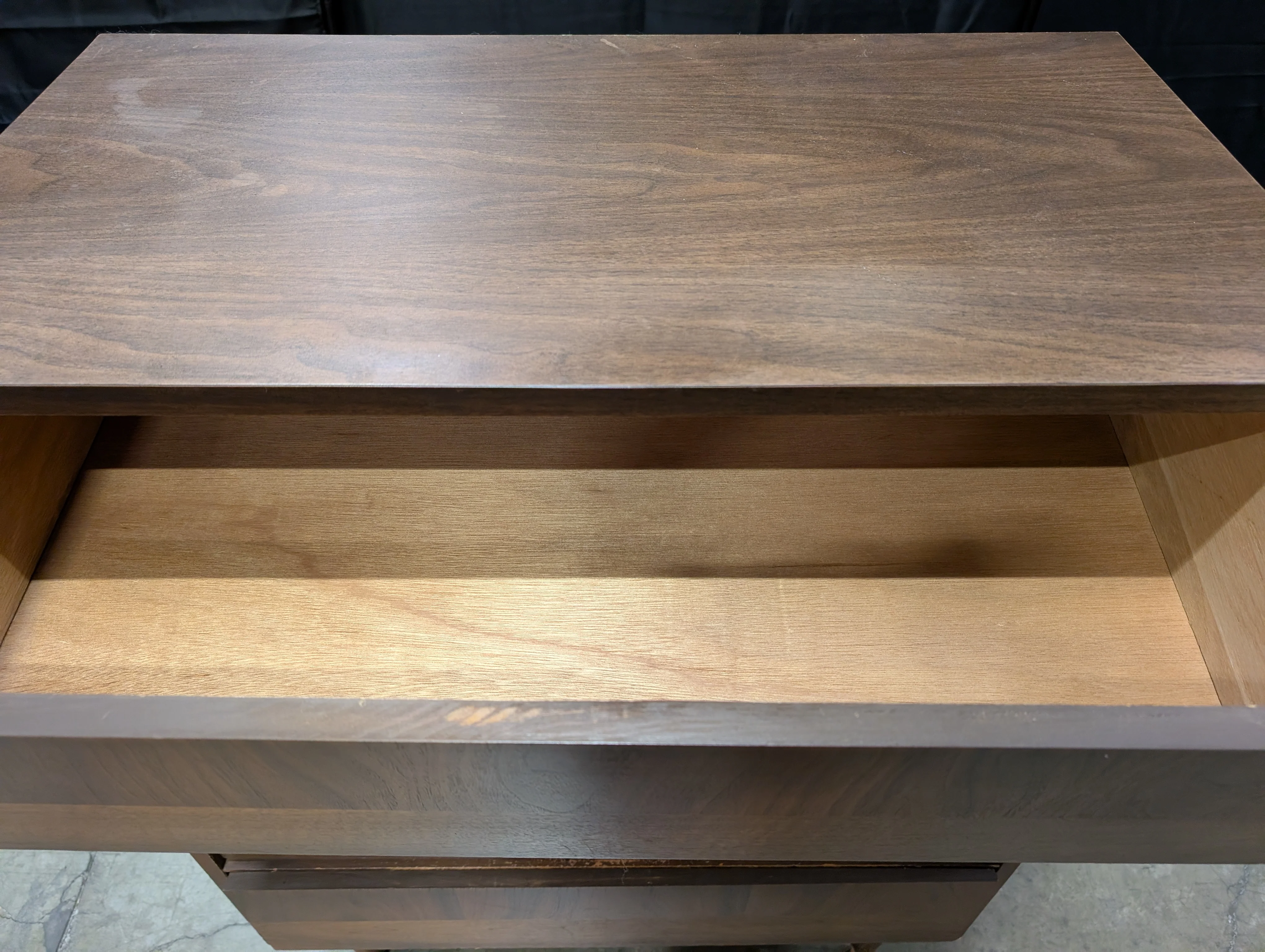 Vintage Four-Drawer Wooden Dresser | Mid-Century Style Chest of Drawers | Tapered Leg Storage Cabinet - Image 5