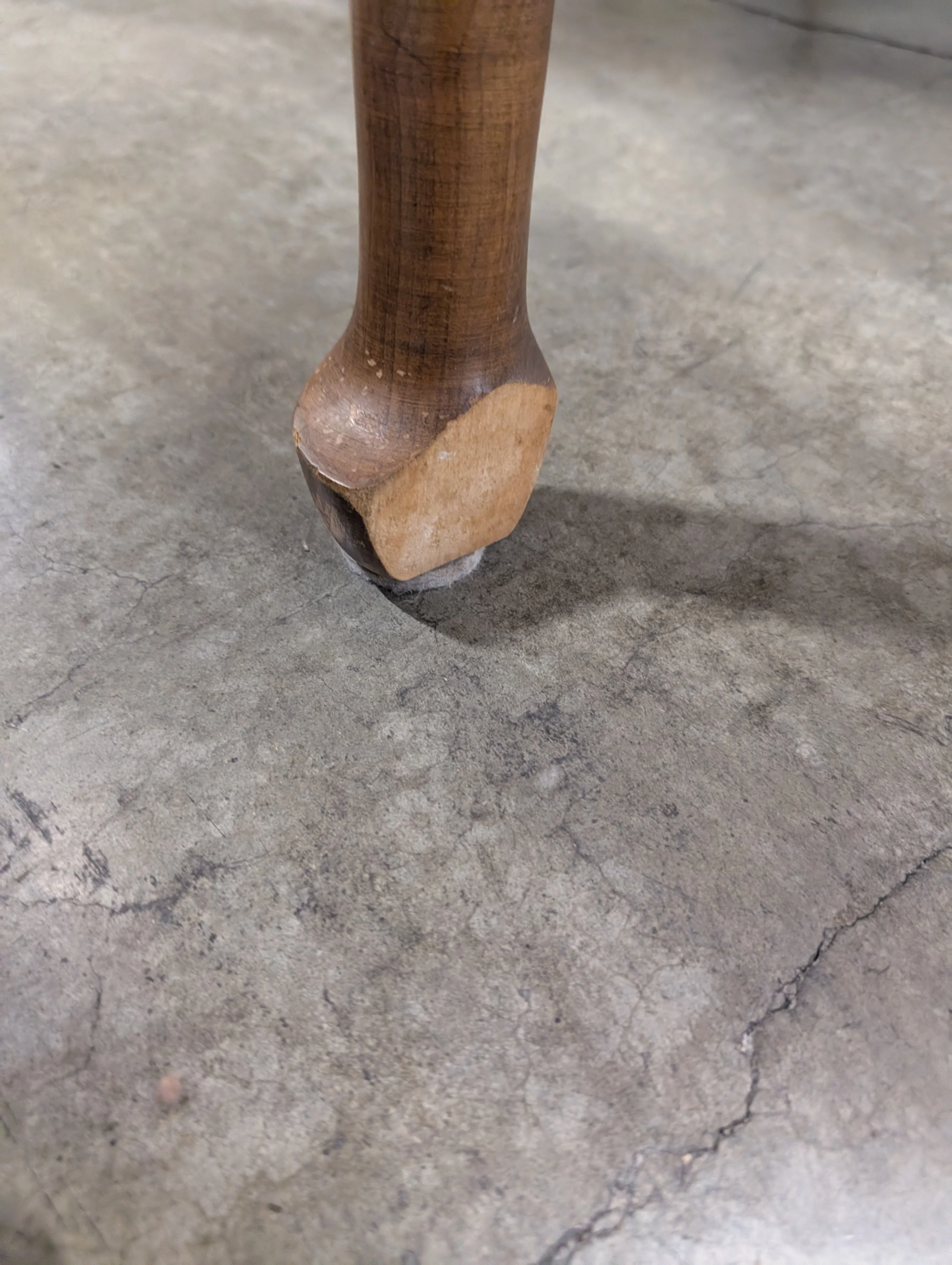 Classic Drop Leaf Wood Dining Table with Broken Foot - Image 2