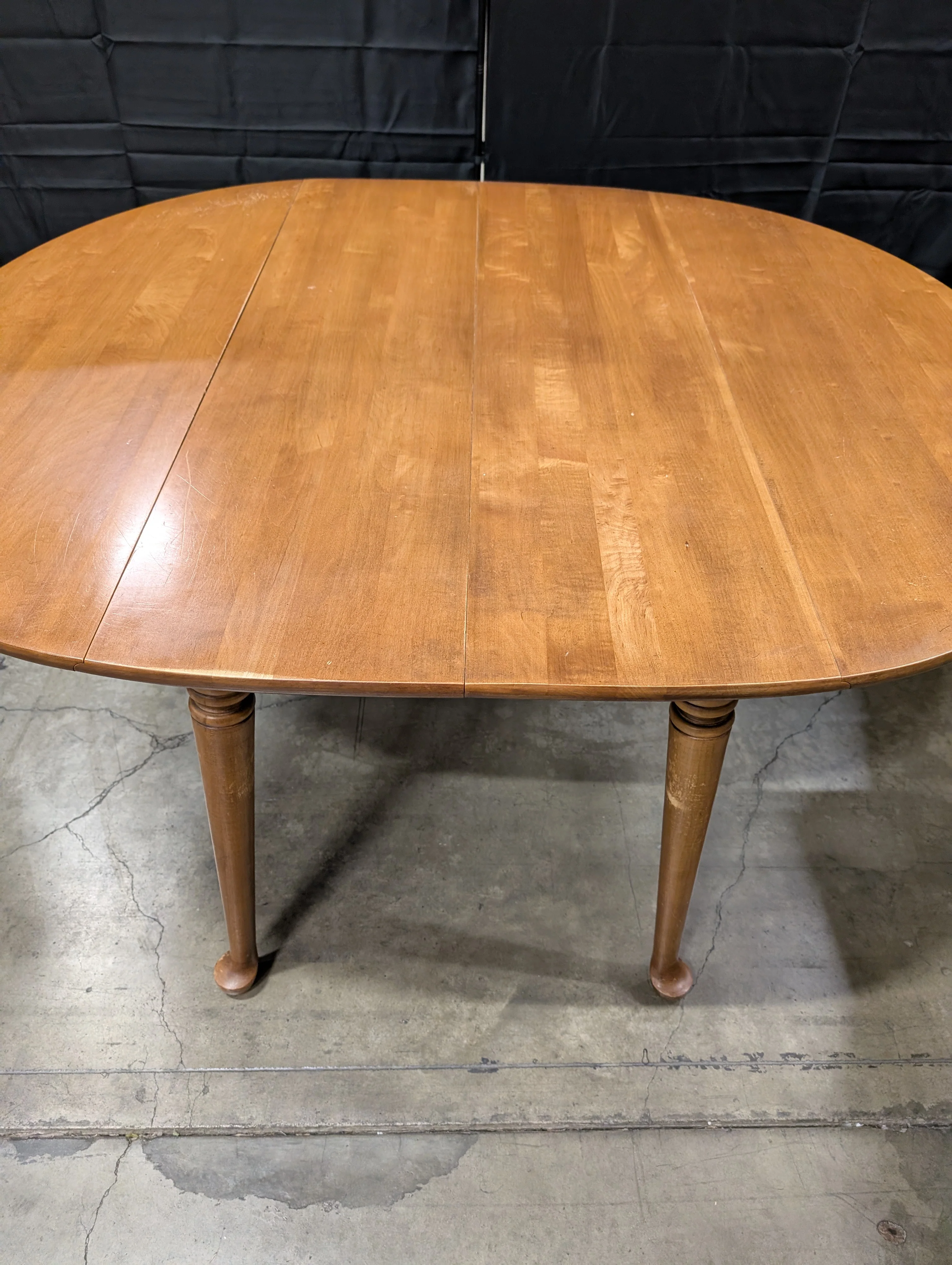Classic Drop Leaf Wood Dining Table with Broken Foot - Image 3