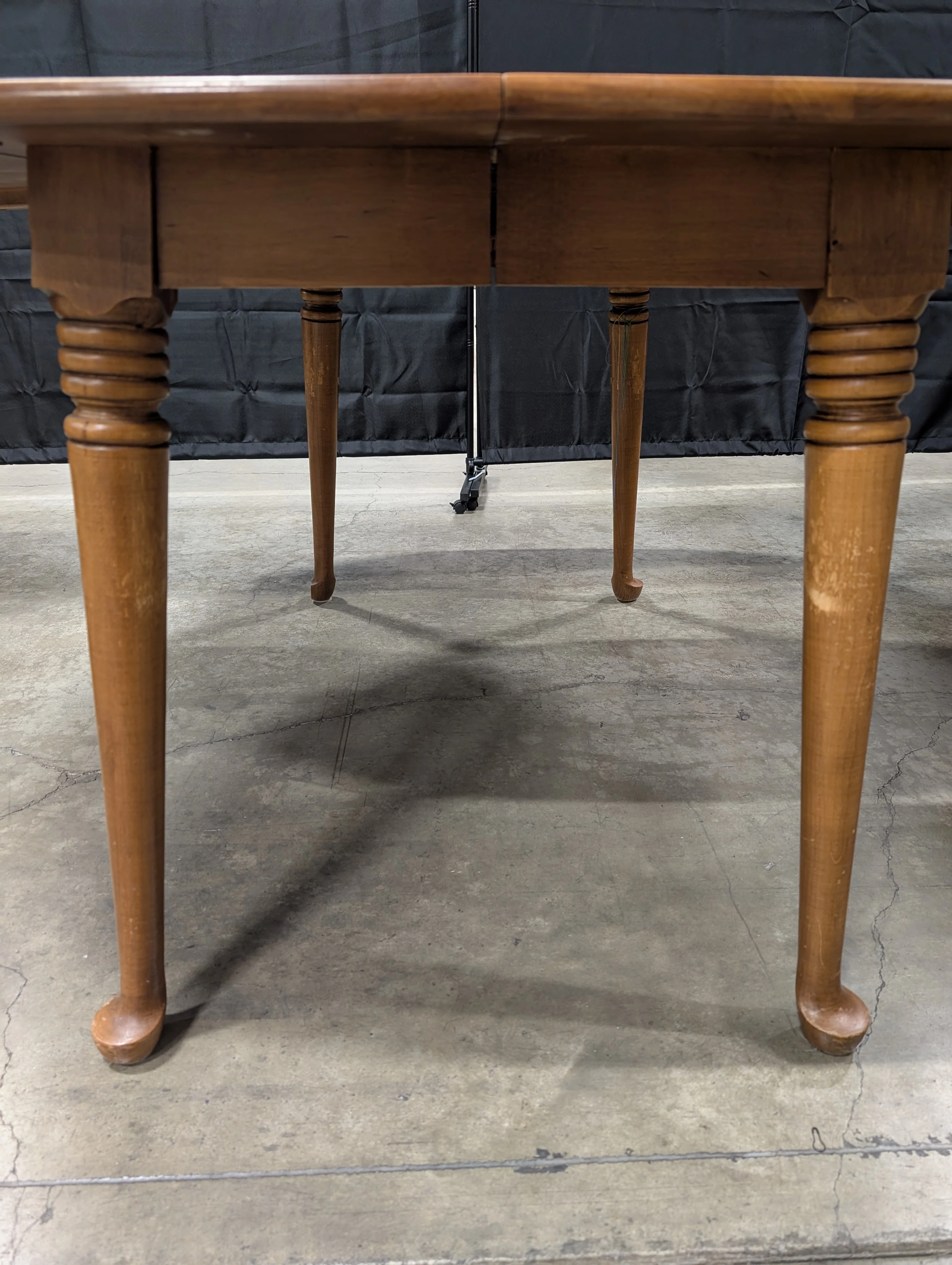 Classic Drop Leaf Wood Dining Table with Broken Foot - Image 4