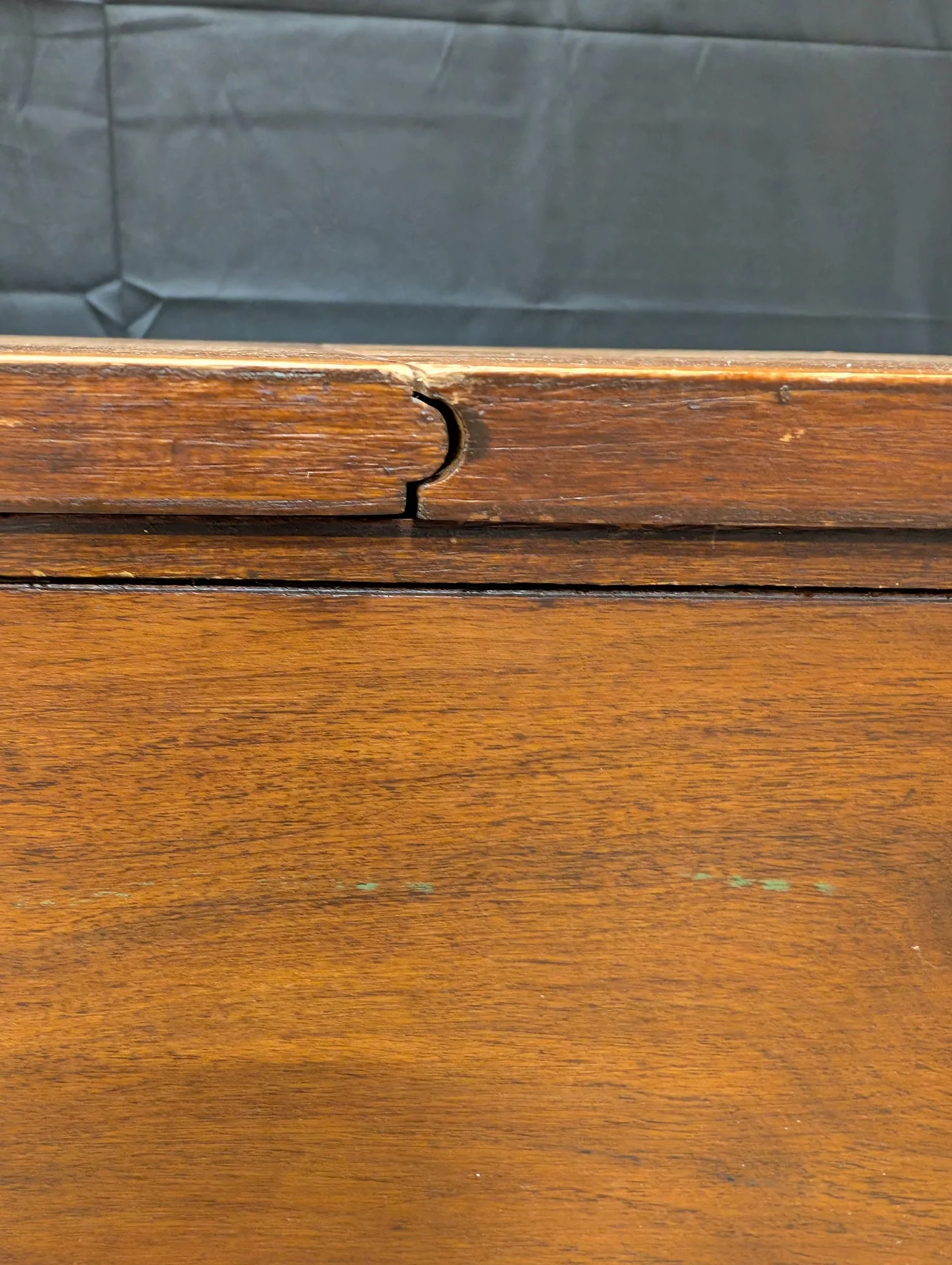 Vintage Mid-Century Modern Wood Sewing Machine Cabinet Desk with Drawers - Image 3