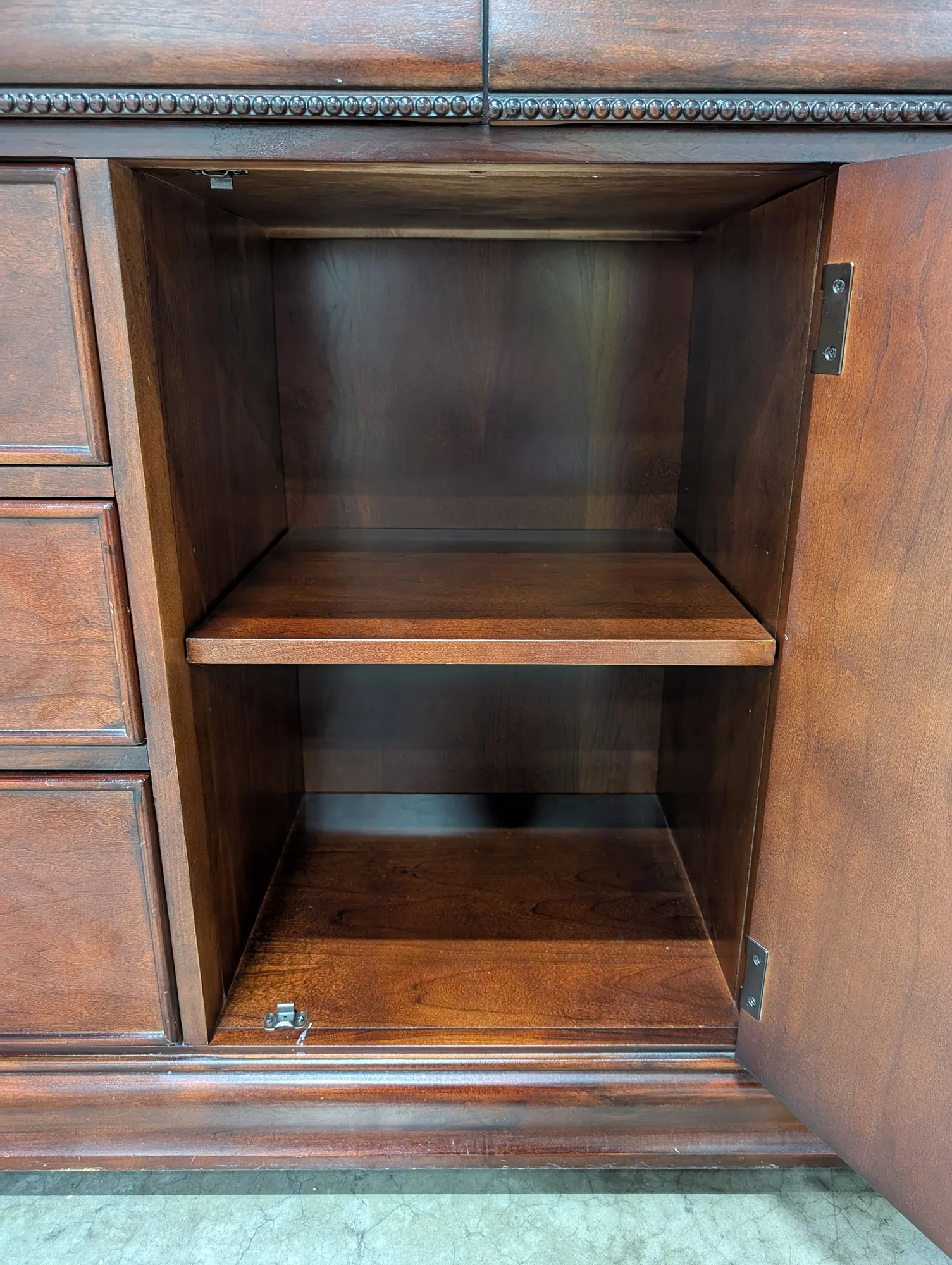 Traditional Dark Wood Dresser with Ornate Hardware - Image 5