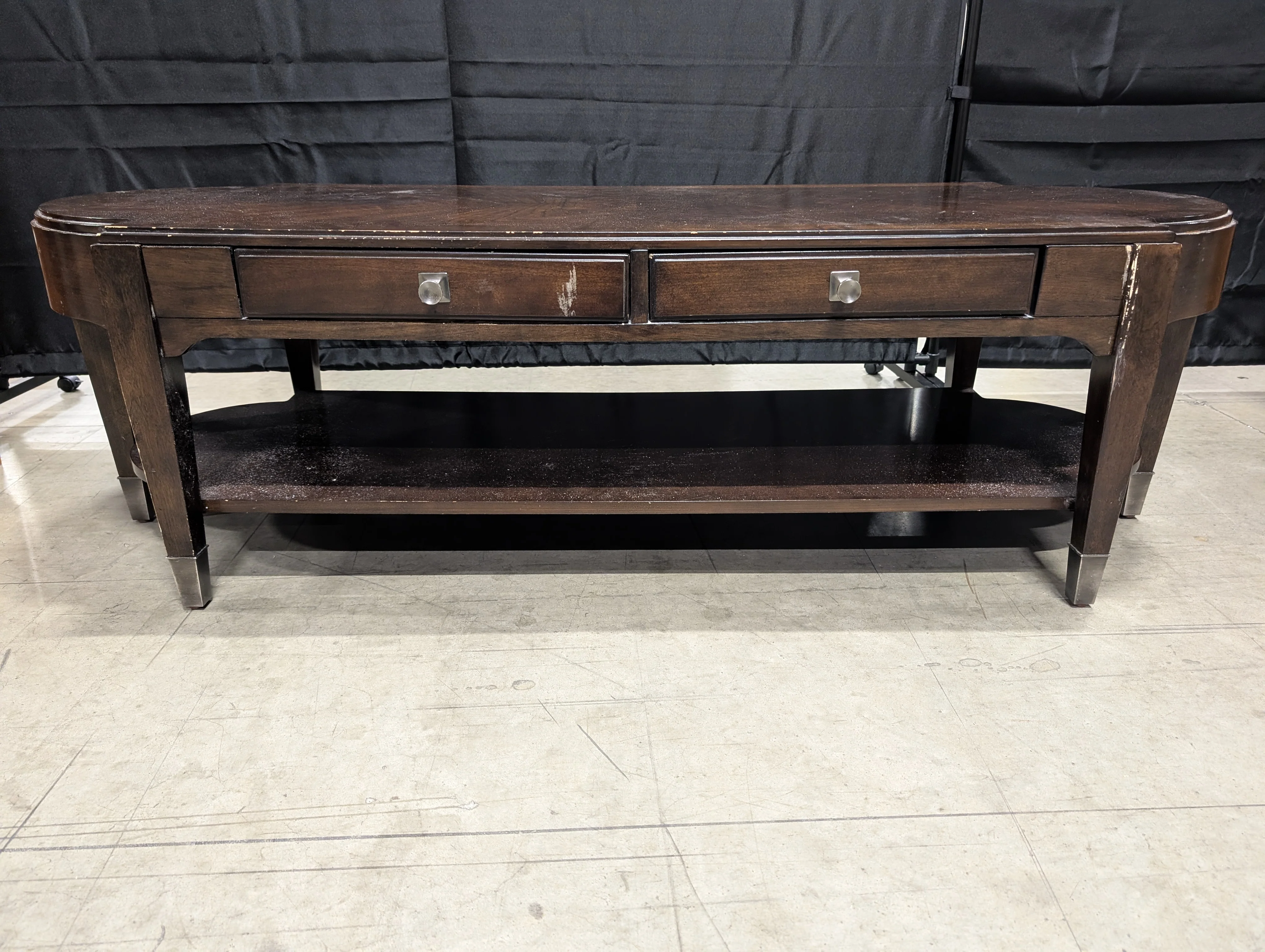 BASSETT Coffee Table with Storage Drawers and Lower Shelf - Image 2