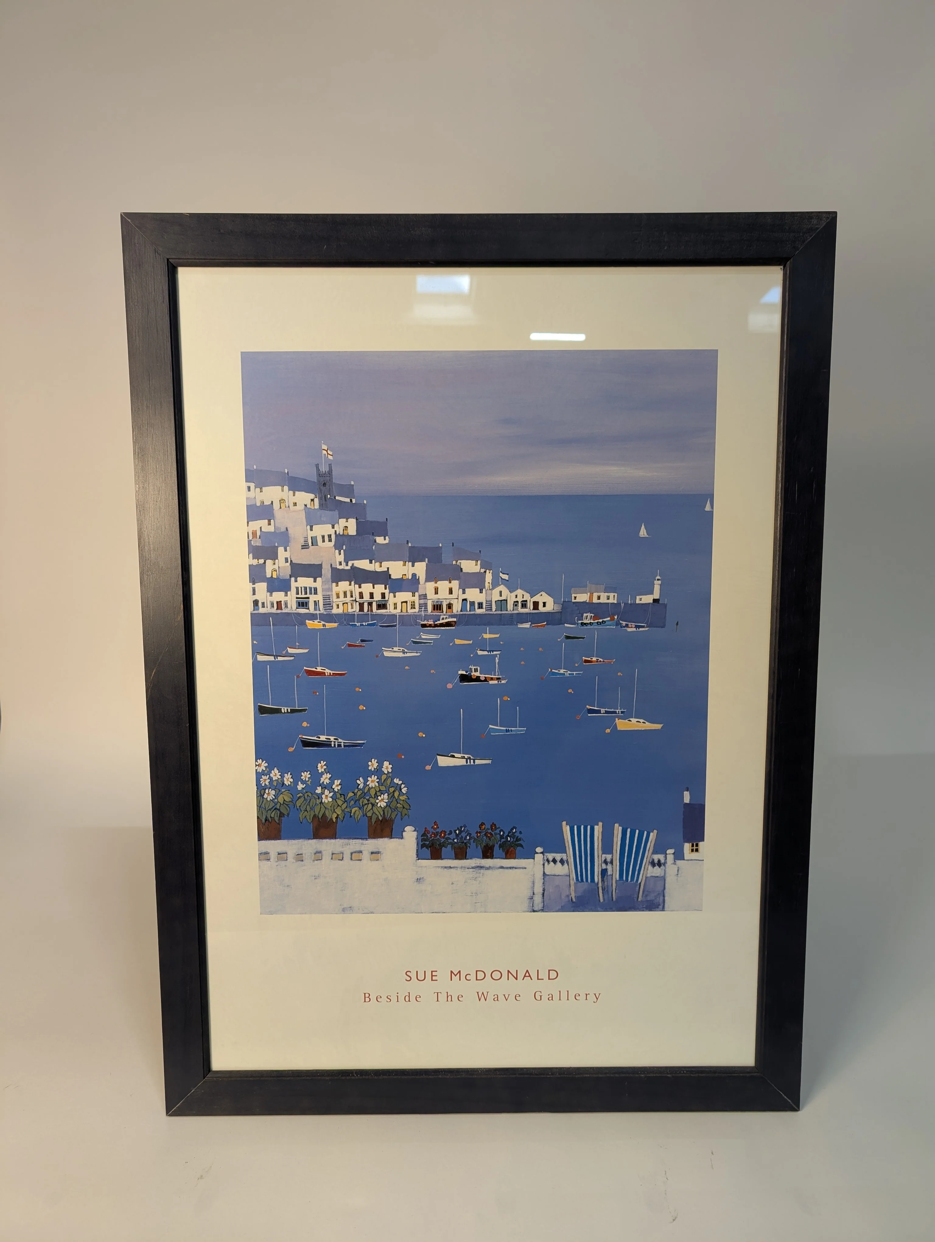 Sue McDonald Framed Coastal Harbor Town Art Print - Image 2