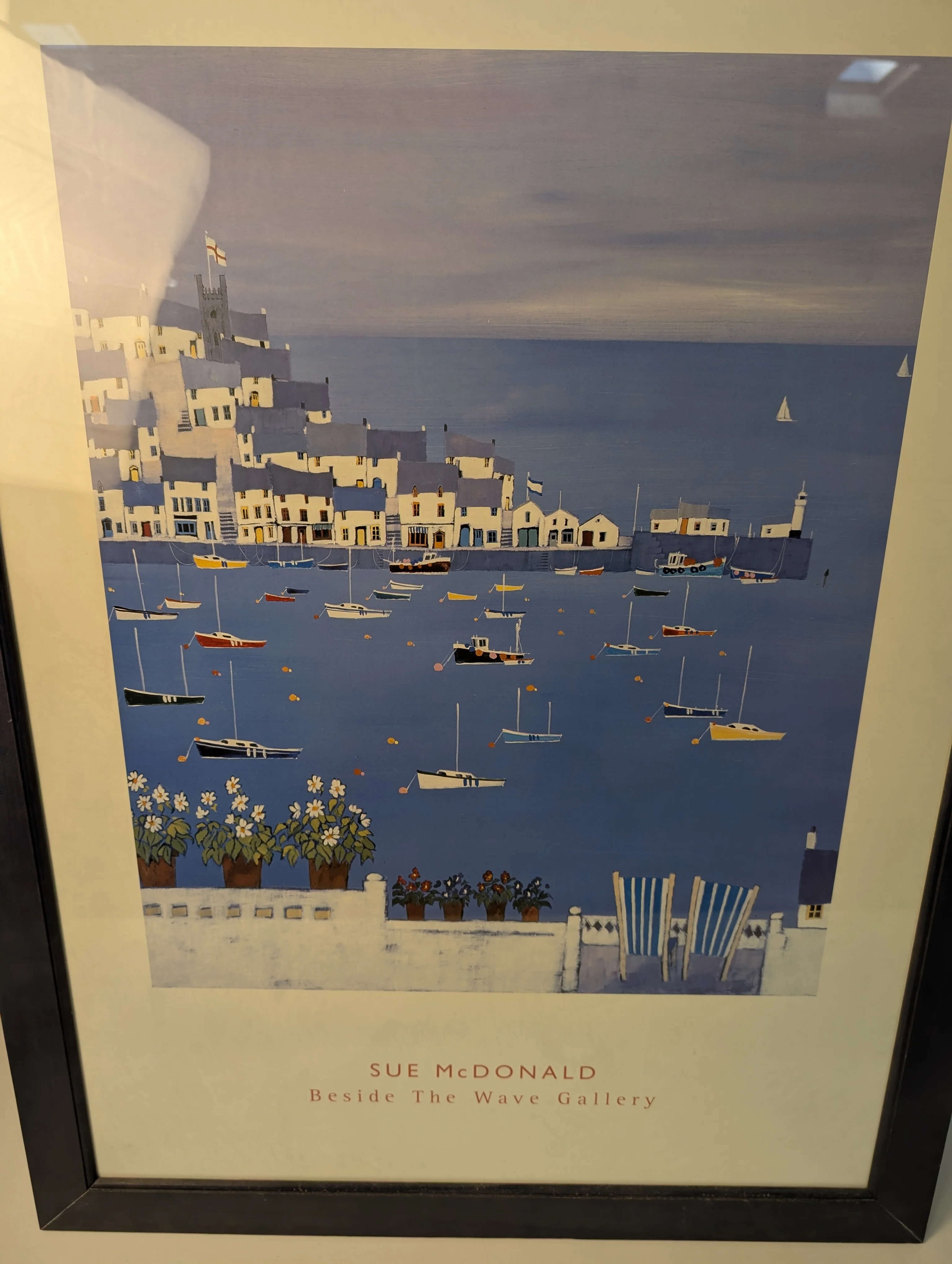 Sue McDonald Framed Coastal Harbor Town Art Print - Image 3