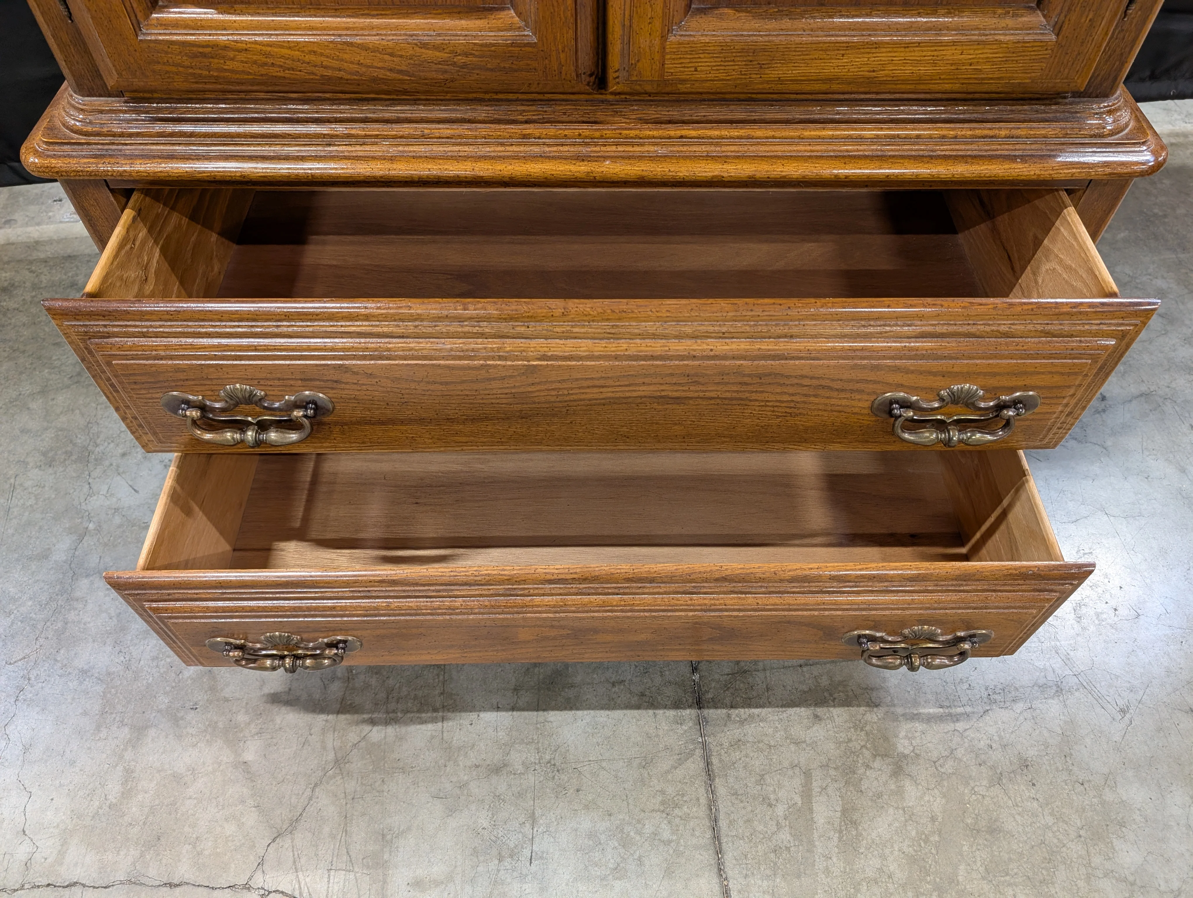 Sumter Cabinet Co. Classic Wood Tall Chest with Carved Detail and Cabinet Doors - Image 7