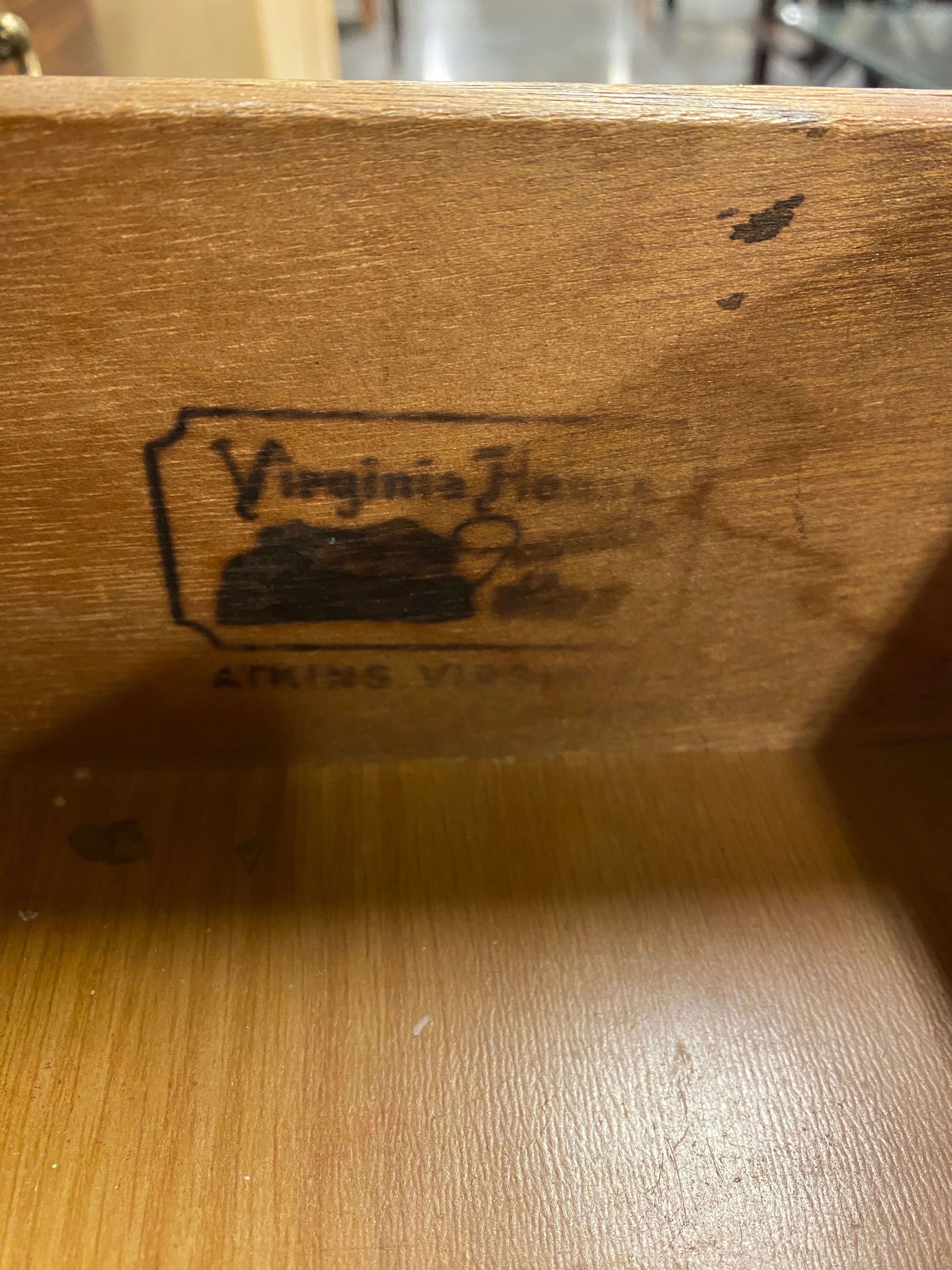 Virginia House - Rustic Pine Dry Sink Cabinet with Brass Hardware - Image 12