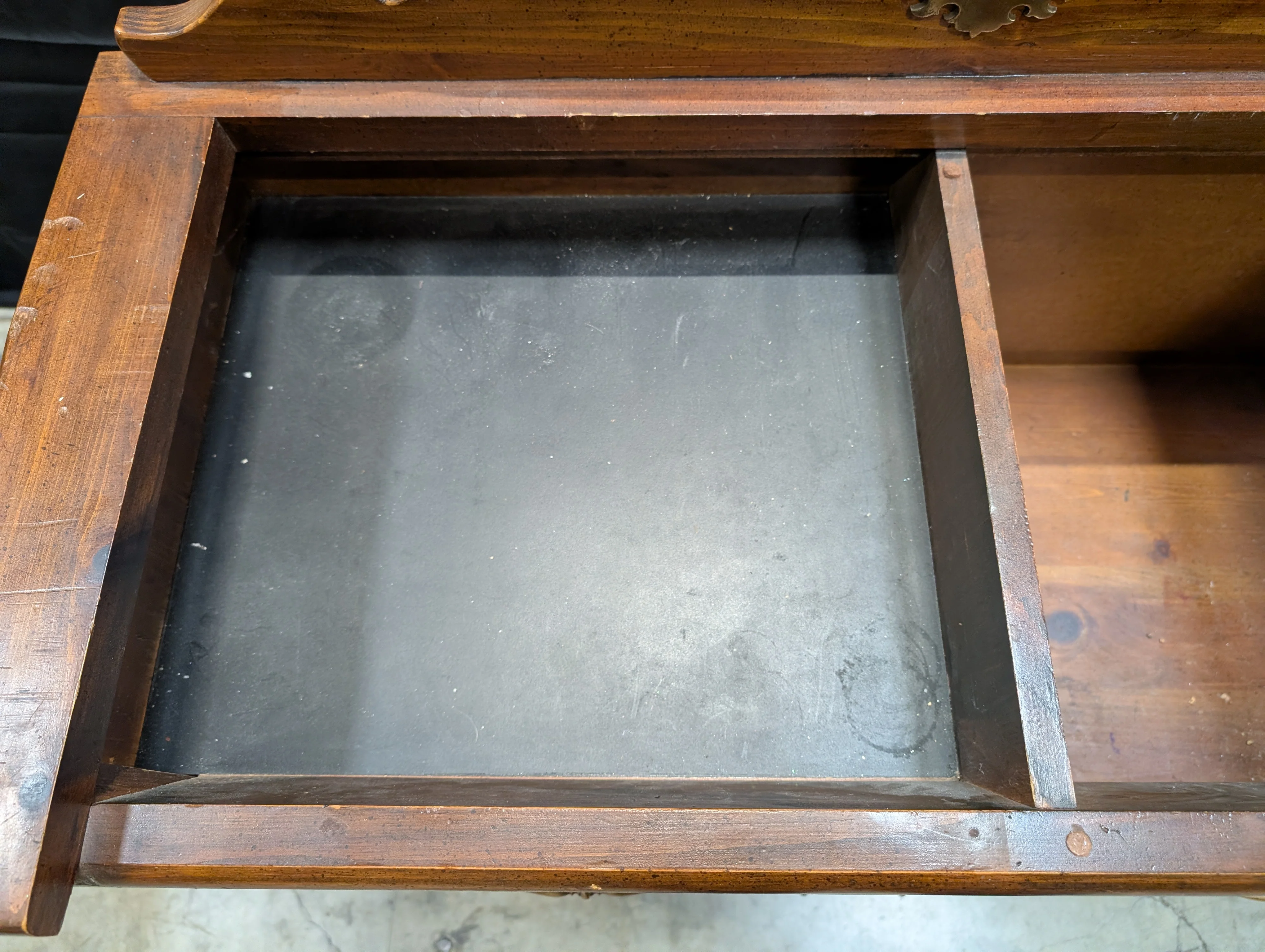 Virginia House - Rustic Pine Dry Sink Cabinet with Brass Hardware - Image 6