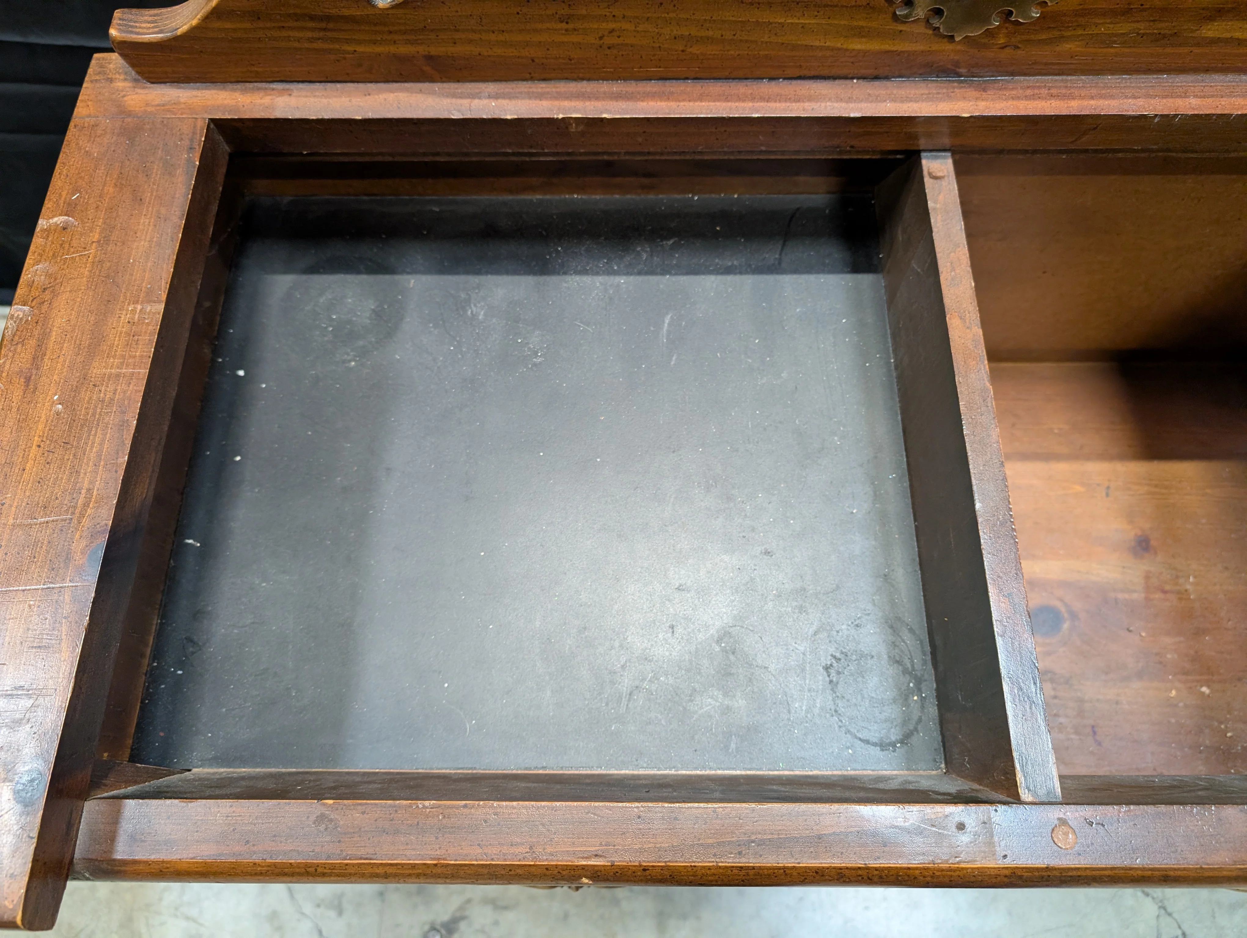Virginia House - Rustic Pine Dry Sink Cabinet with Brass Hardware - Image 7