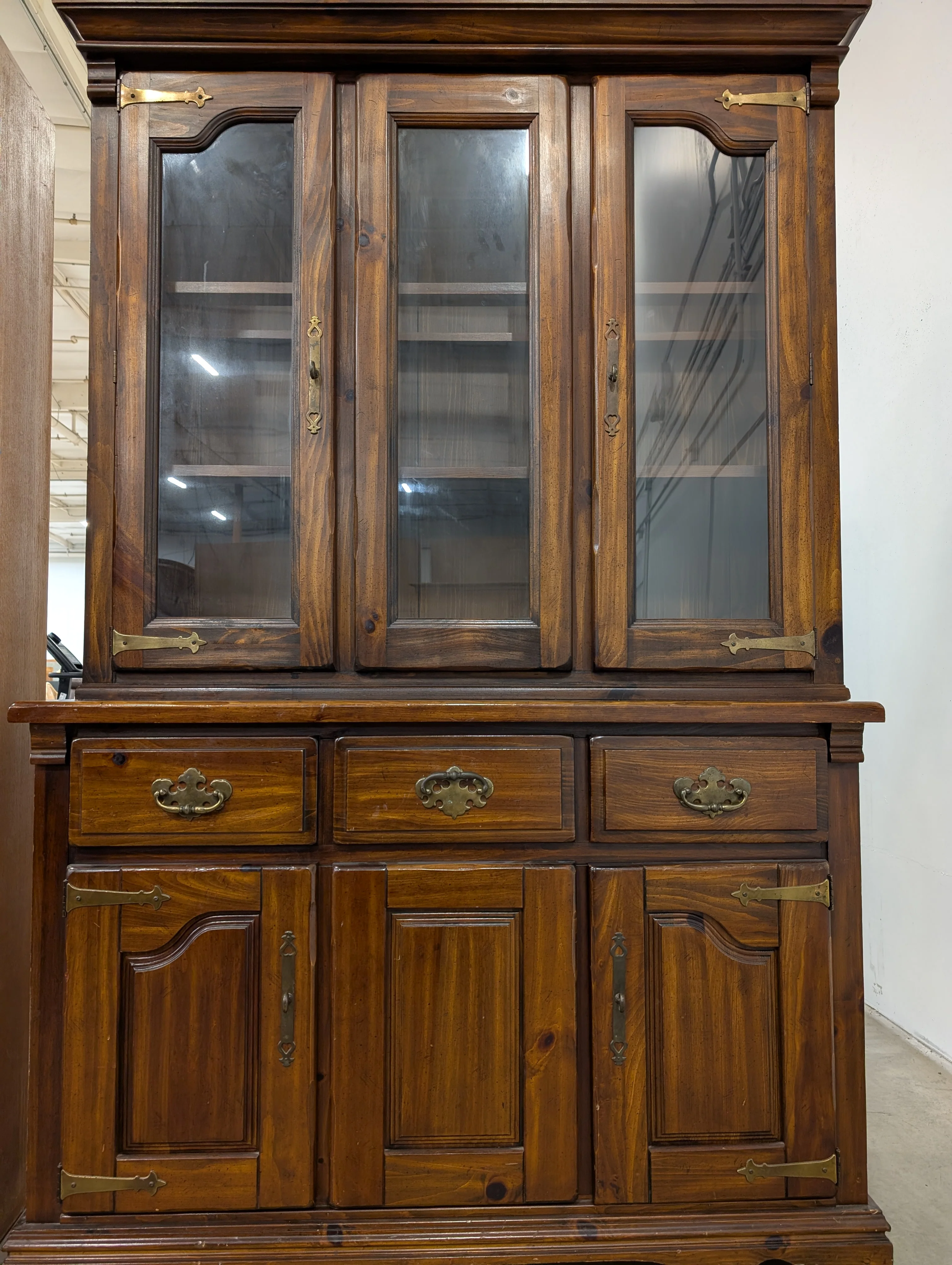 Virginia House Wood Display Hutch Cabinet - Image 2