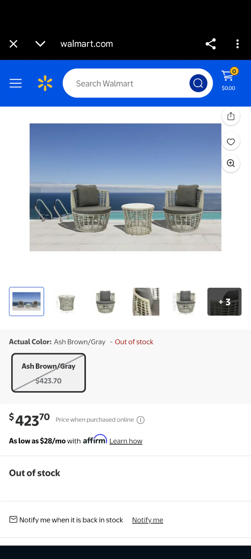 Magari Outdoor Woven 3 Piece Patio Set - Image 6