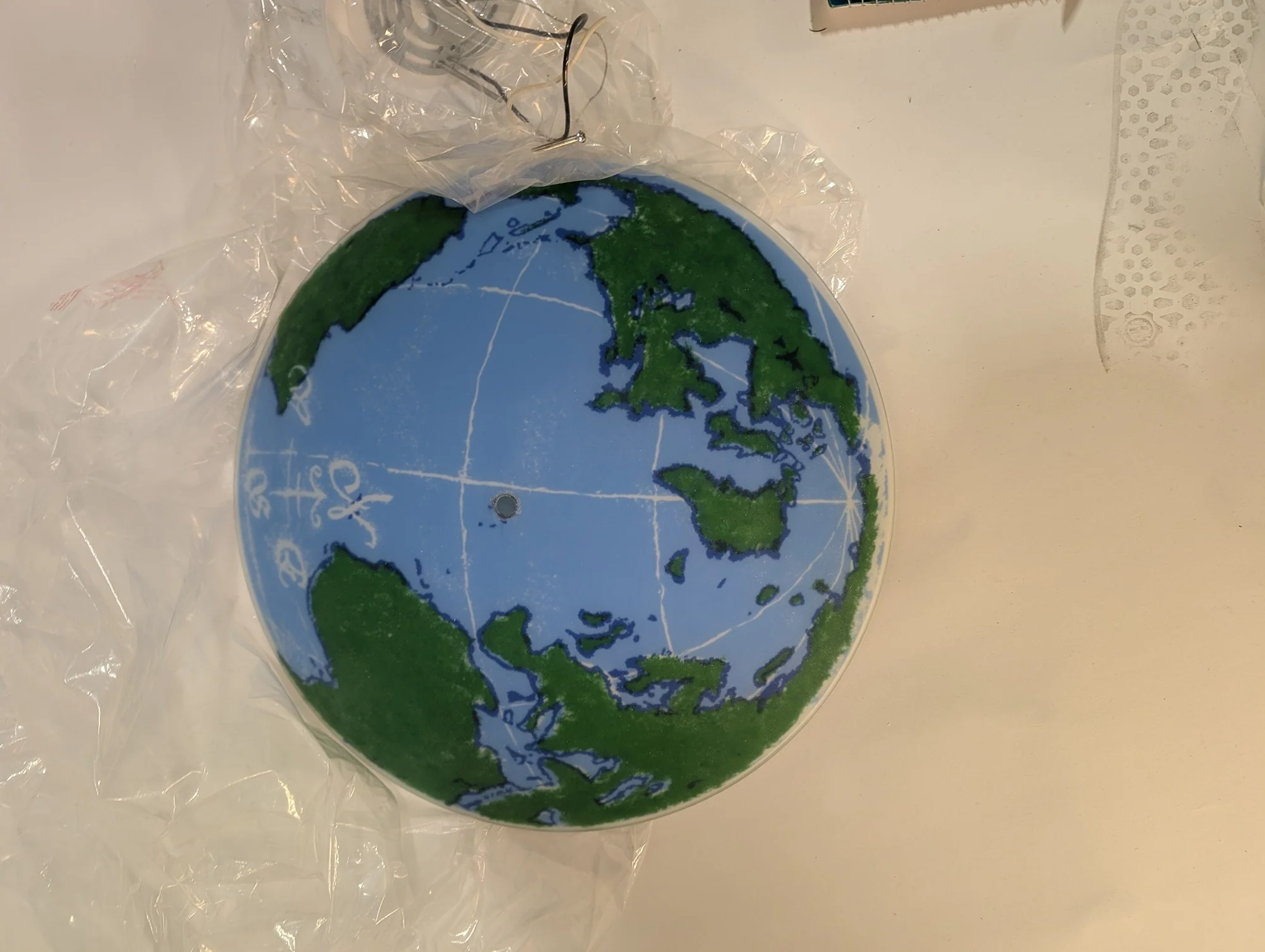 World Map Globe Ceiling Pendant Light Fixture