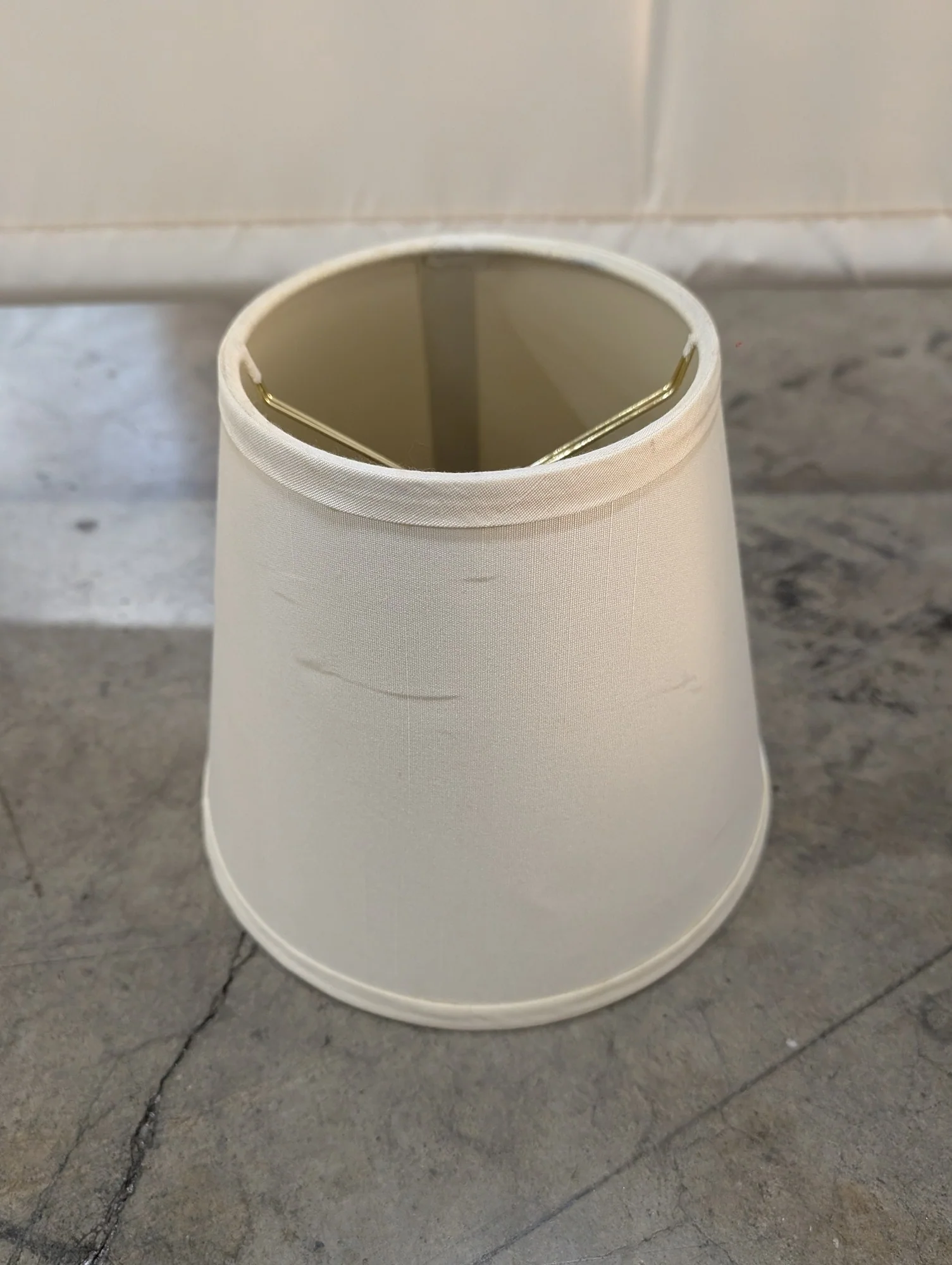 Neutral Fabric Tapered Drum Lampshade - Image 3