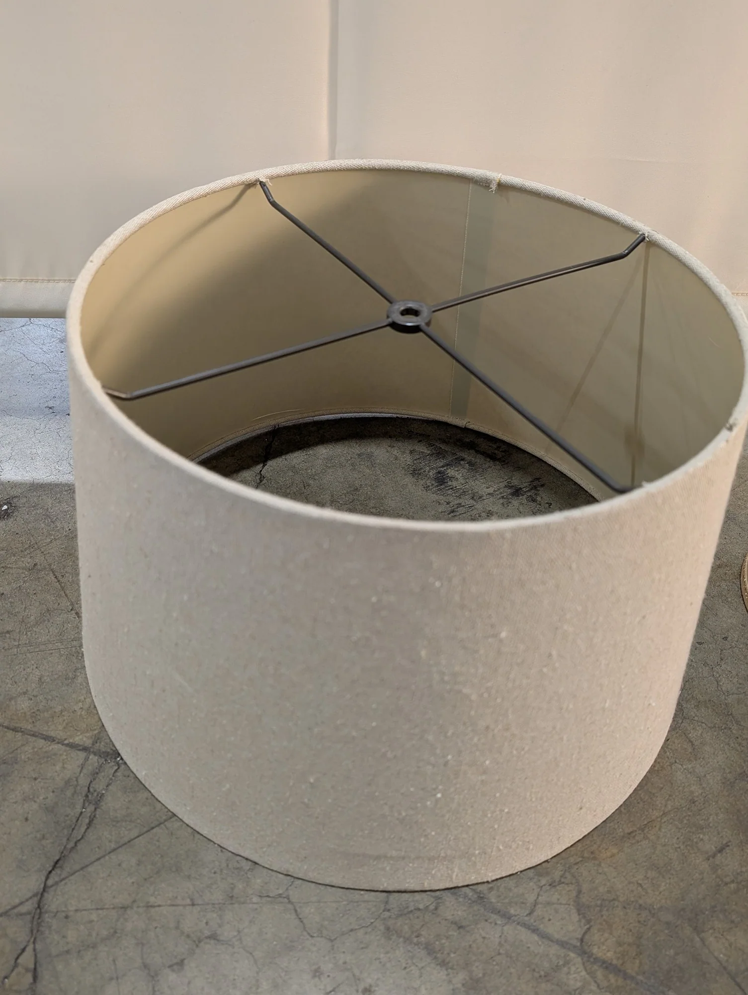 Neutral Fabric Drum Lampshade - Image 3