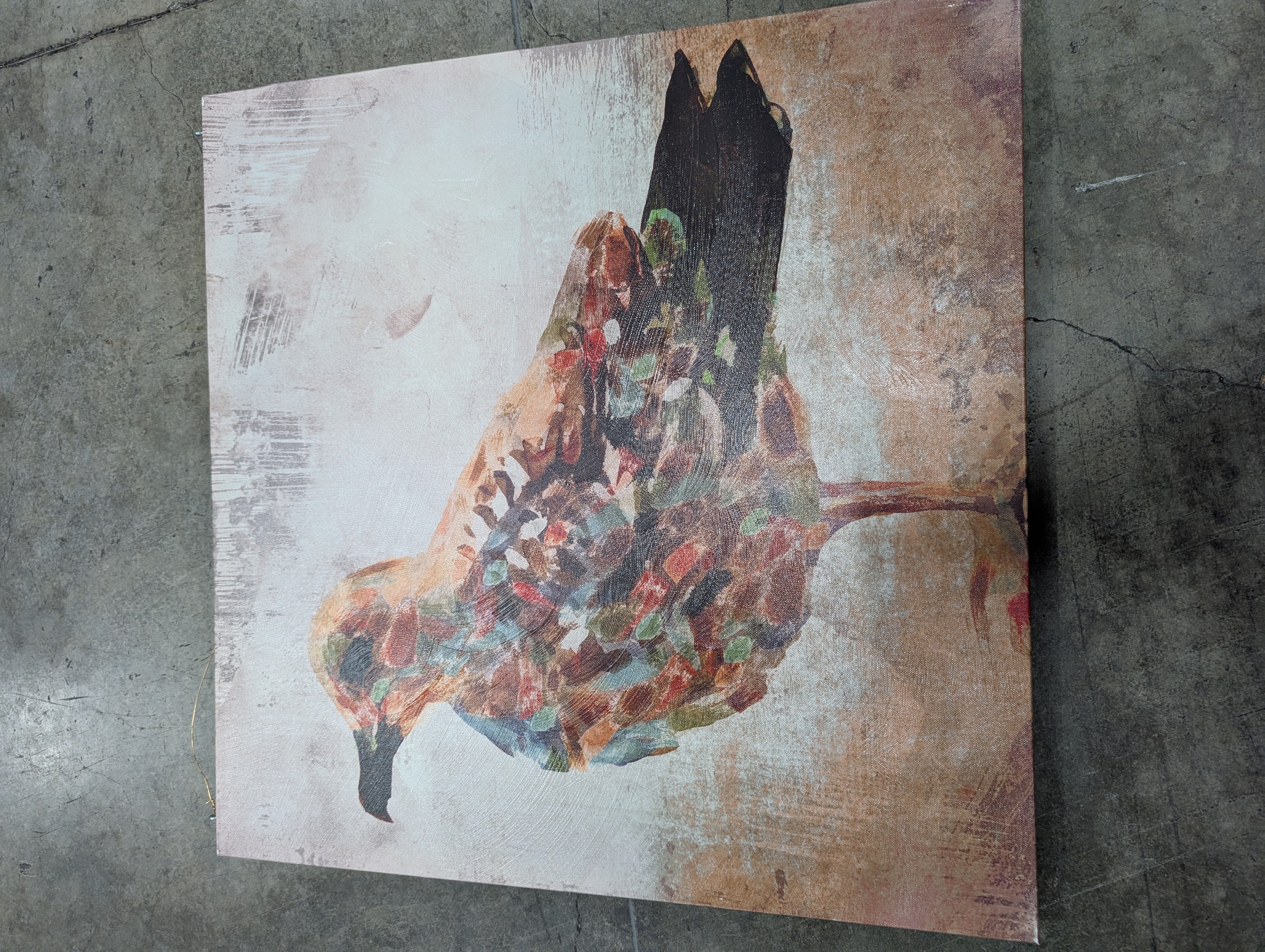 Abstract Stylized Bird Canvas Wall Art - Image 2