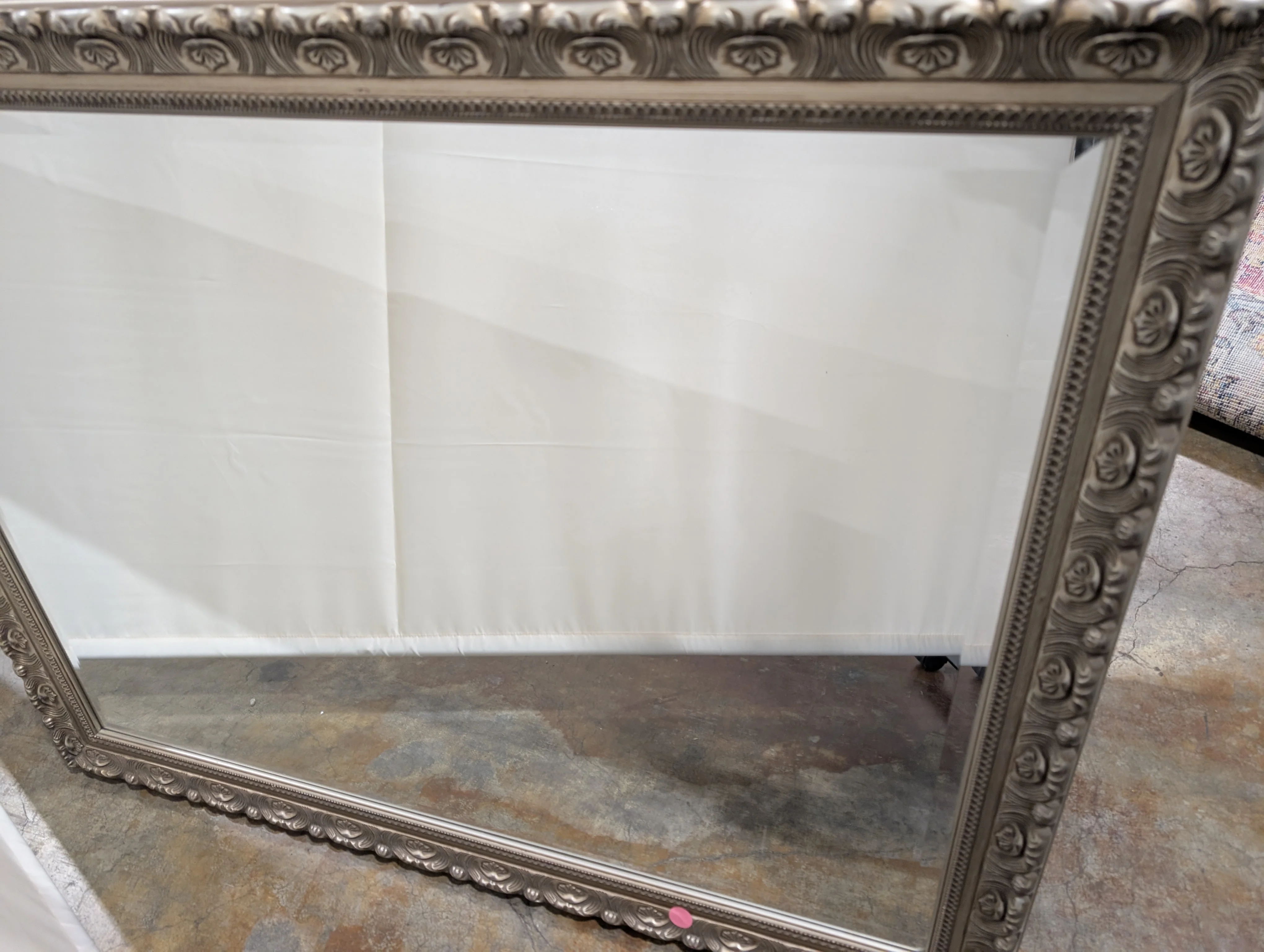 Decorative Ornate Framed Wall Mirror with Distressed Finish - Image 3