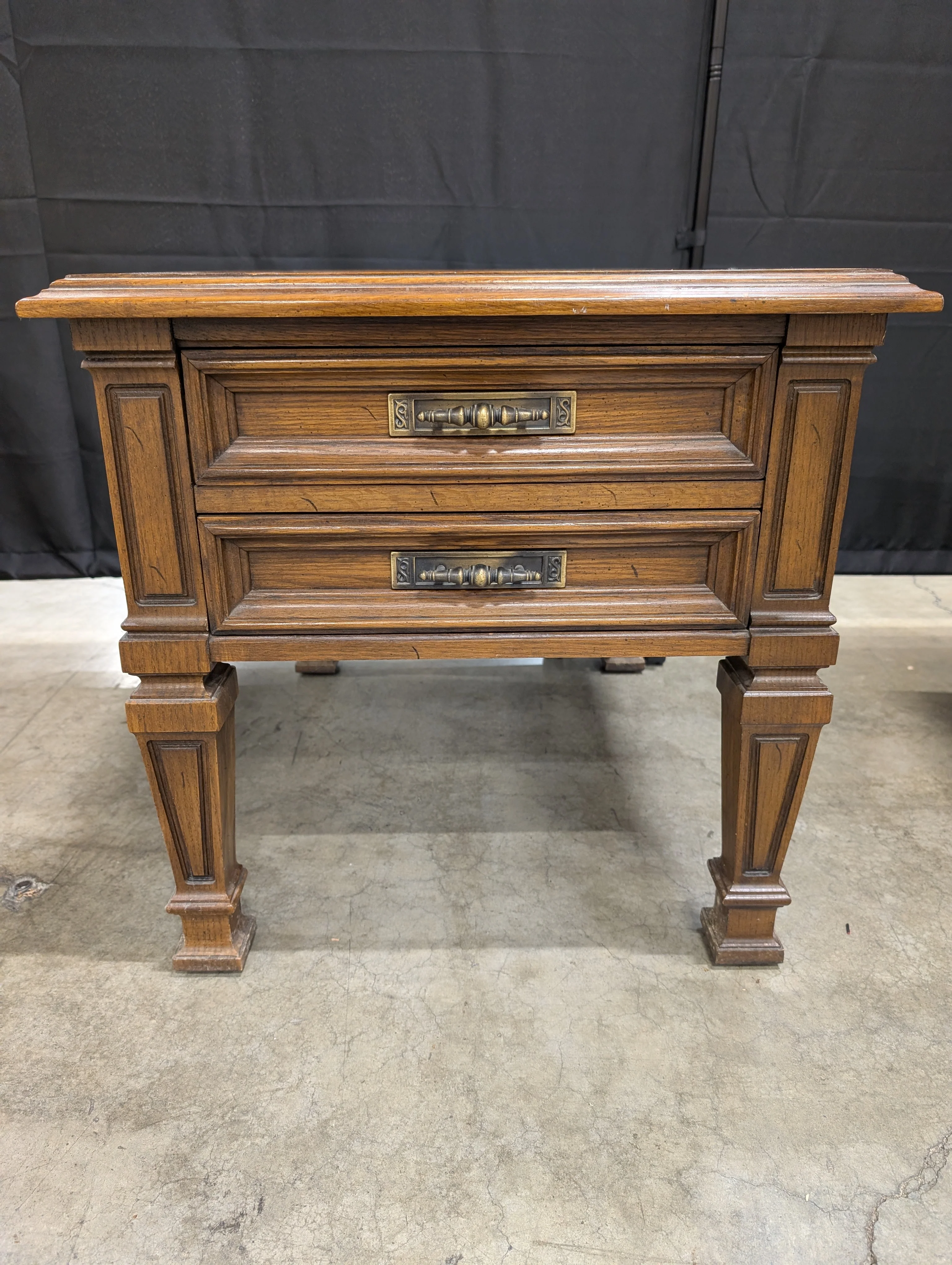 Traditional Hammary Square Side Table with Lower Shelf