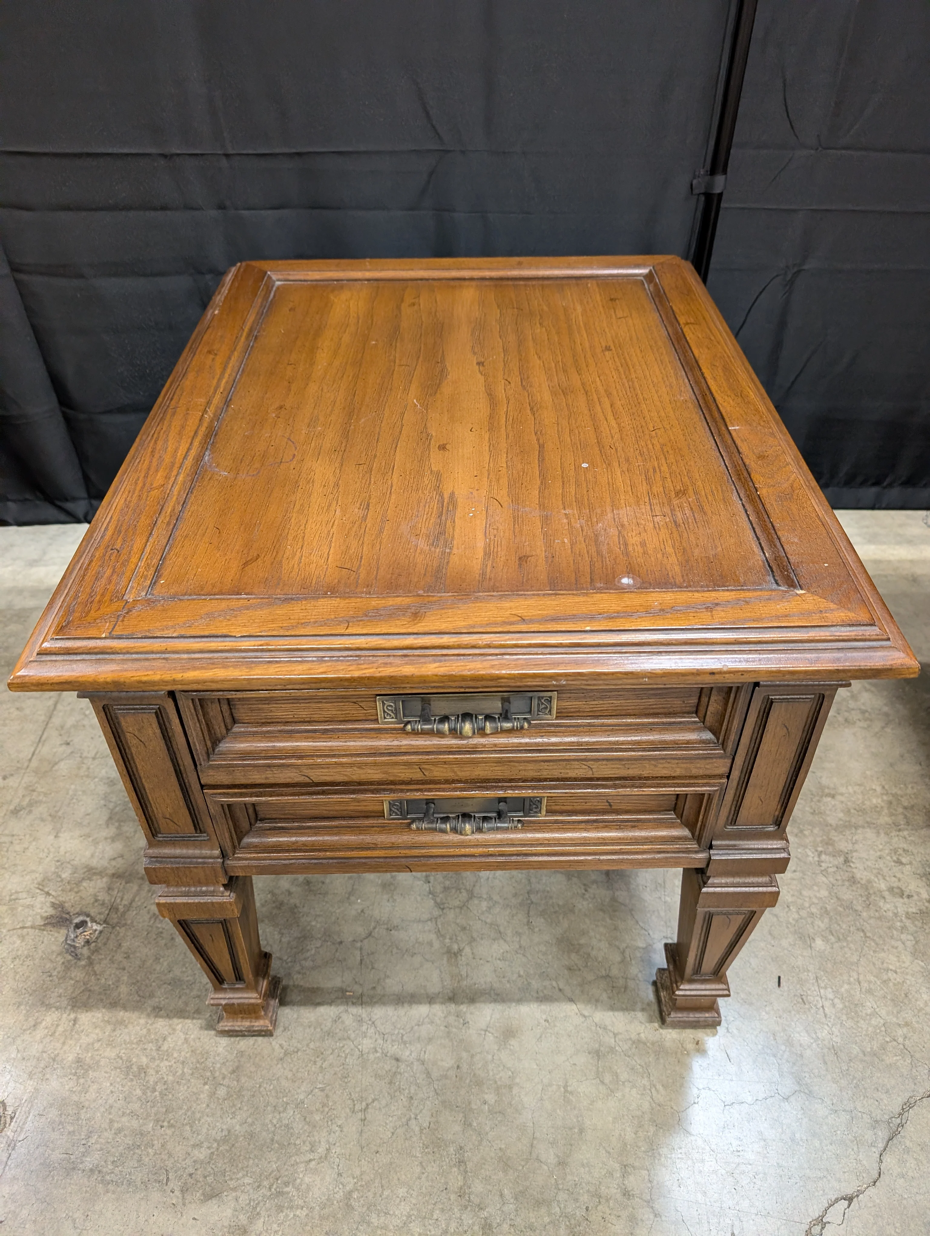 Traditional Hammary Square Side Table with Lower Shelf - Image 3