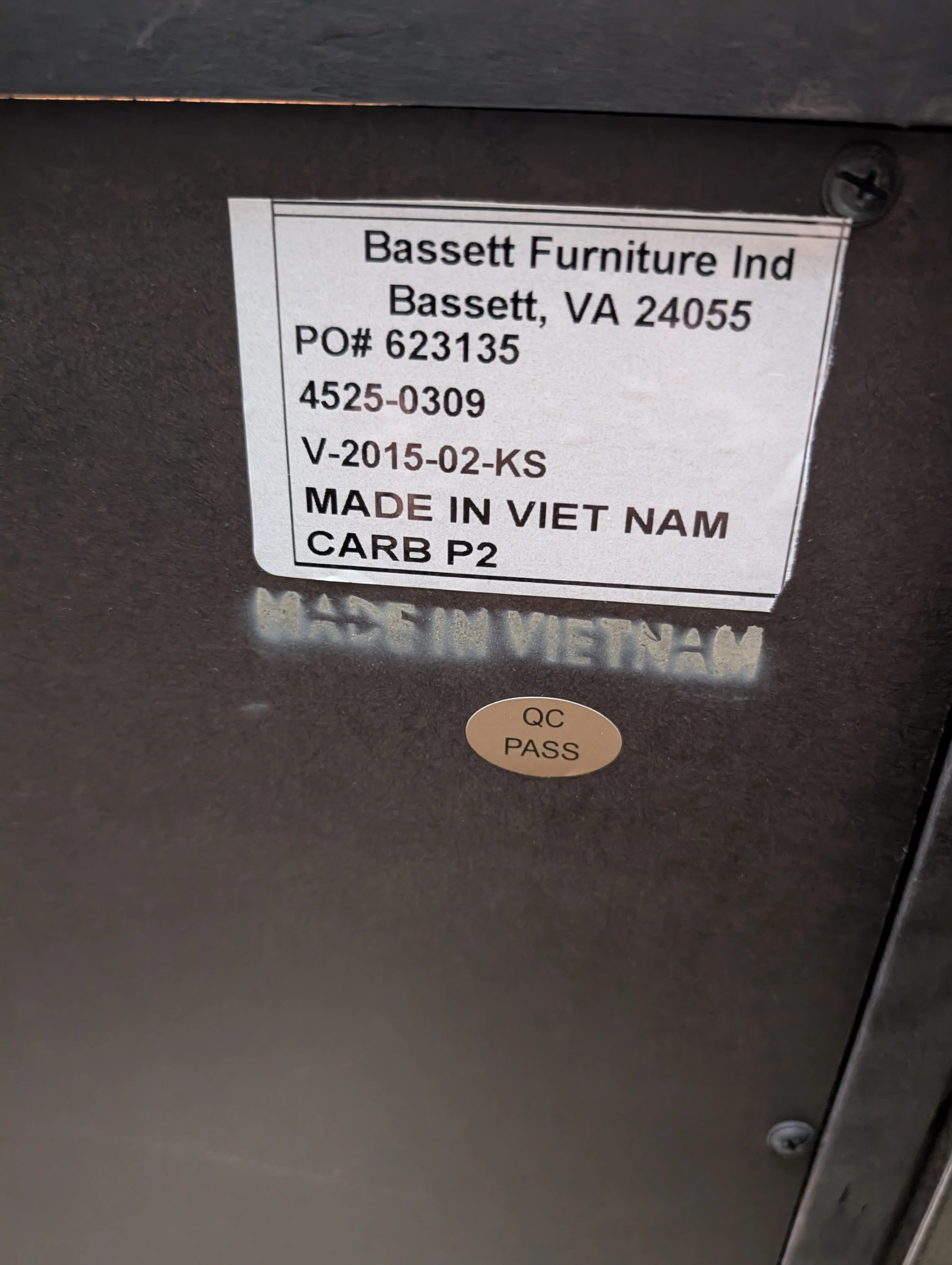 Bassett Industrial Wood and Metal Six-Drawer Console Cabinet - Image 10