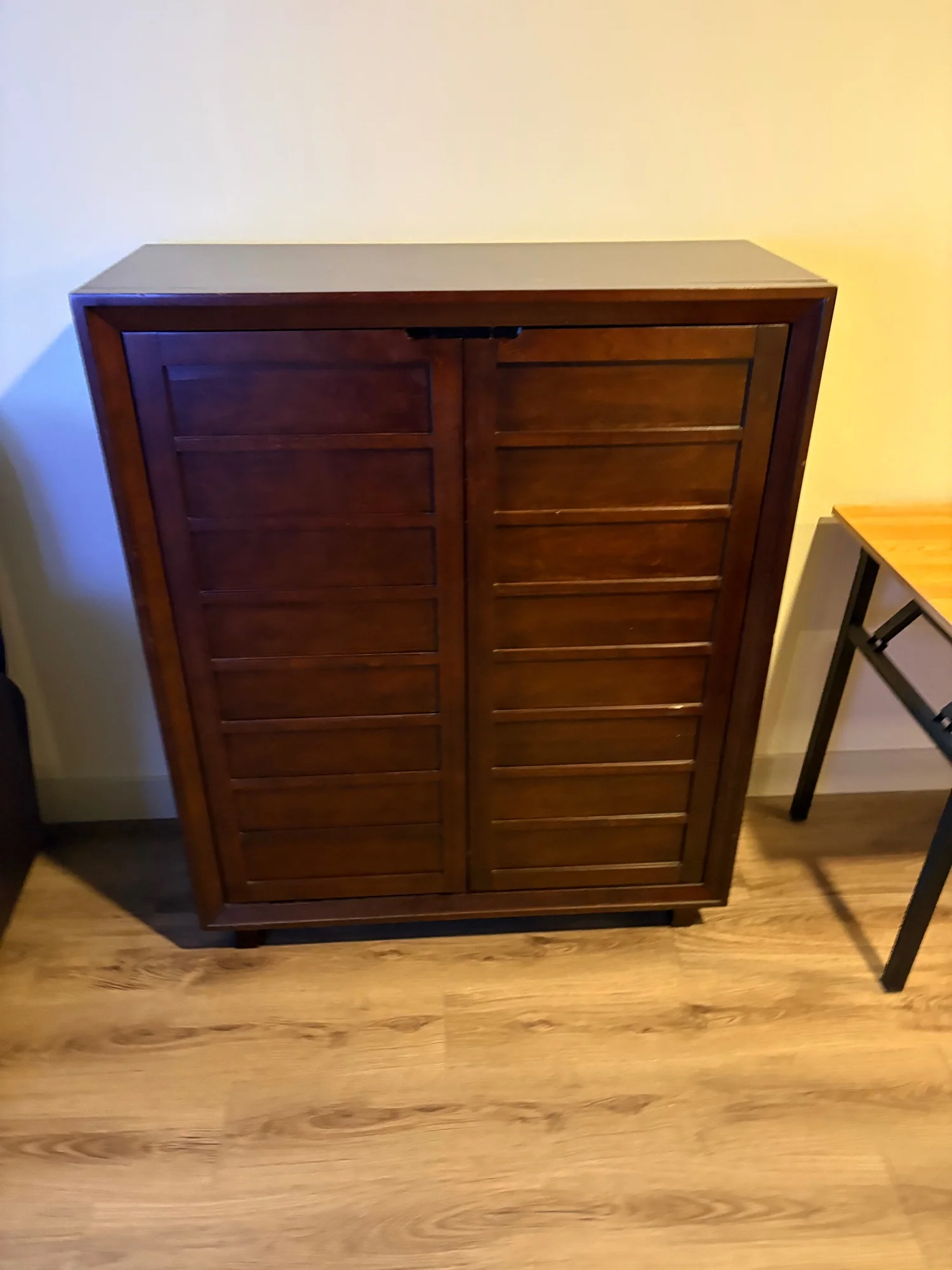 CRATE&BARREL Dark Wood Storage Cabinet