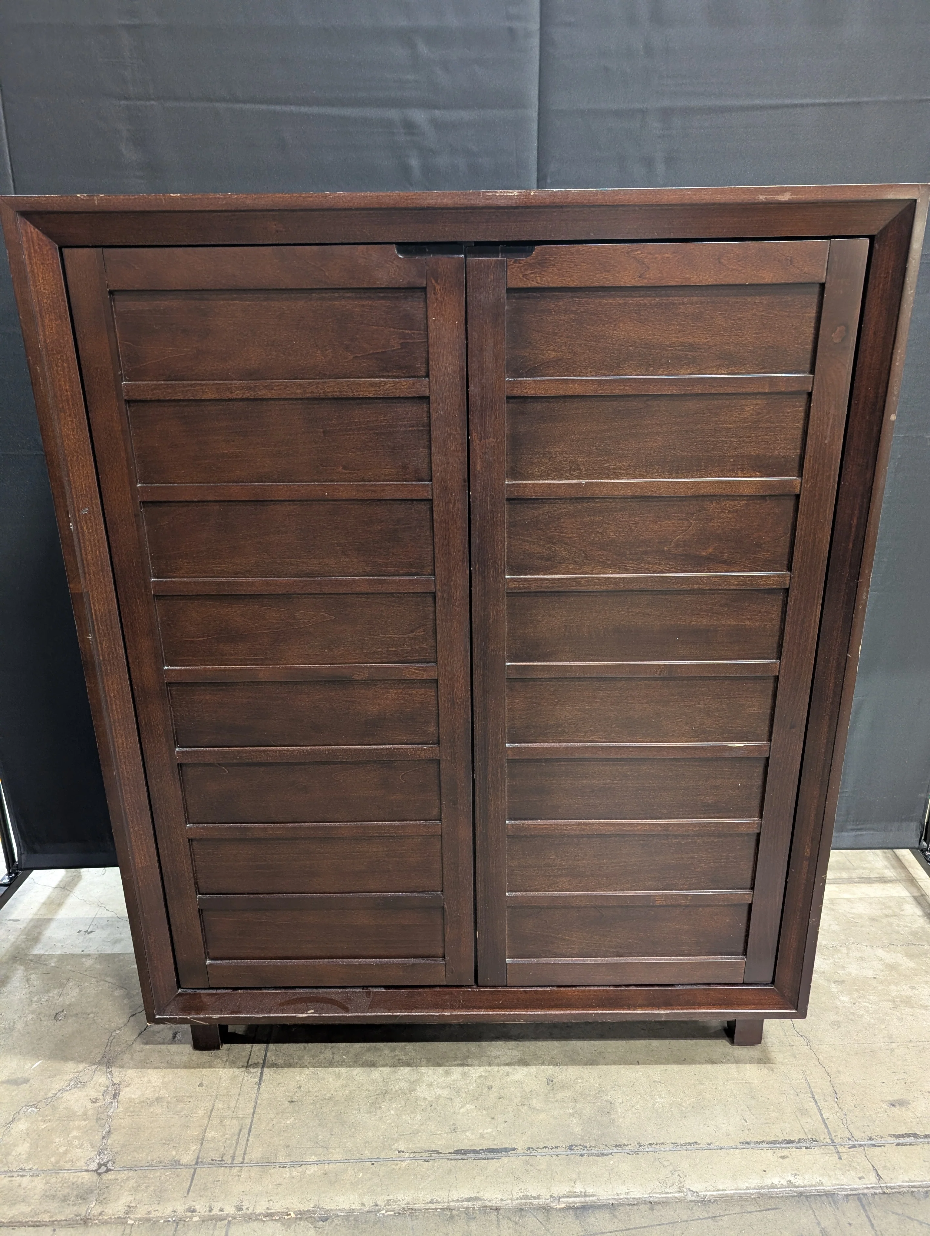 CRATE&BARREL Dark Wood Storage Cabinet - Image 2