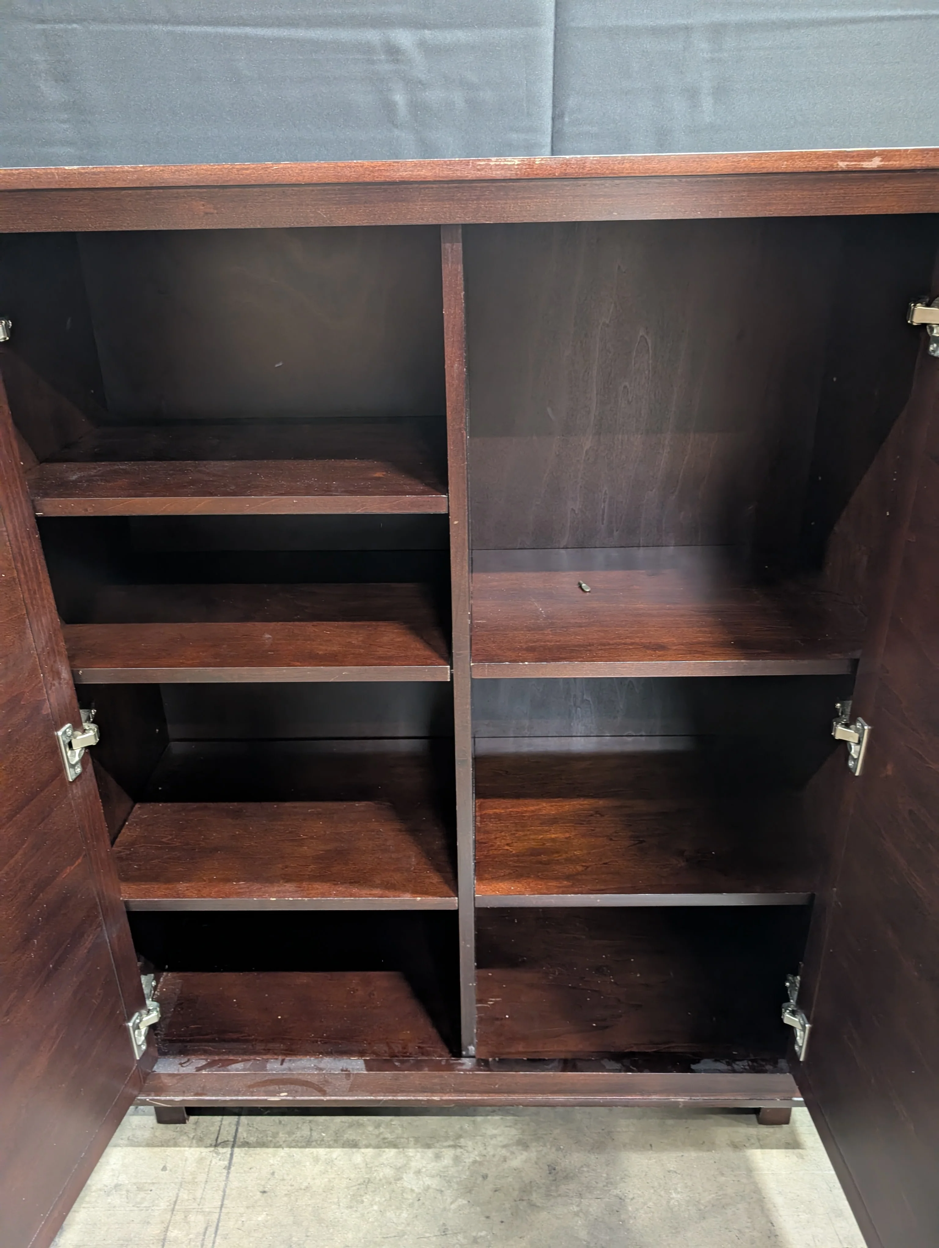 CRATE&BARREL Dark Wood Storage Cabinet - Image 3