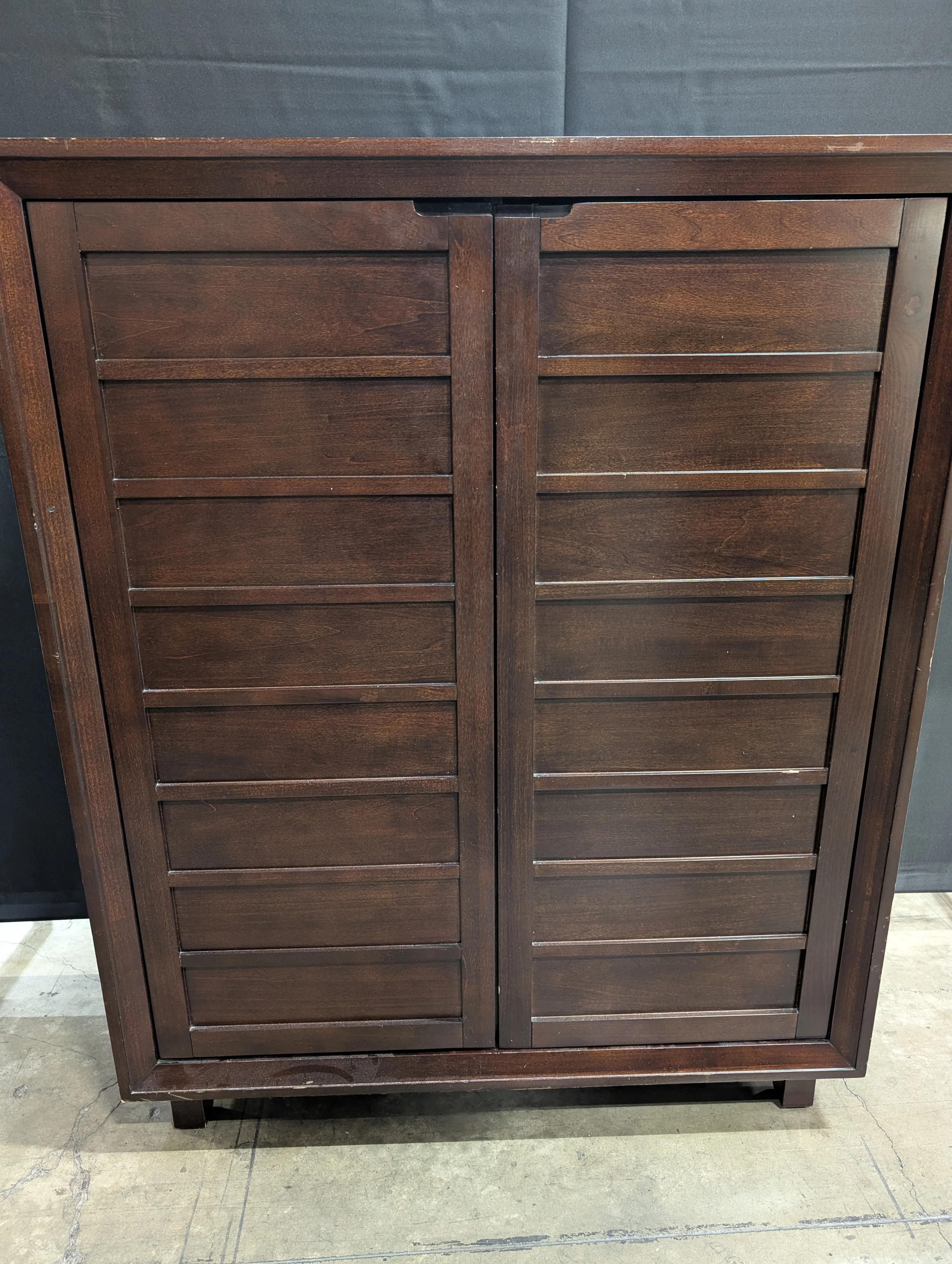 CRATE&BARREL Dark Wood Storage Cabinet - Image 4
