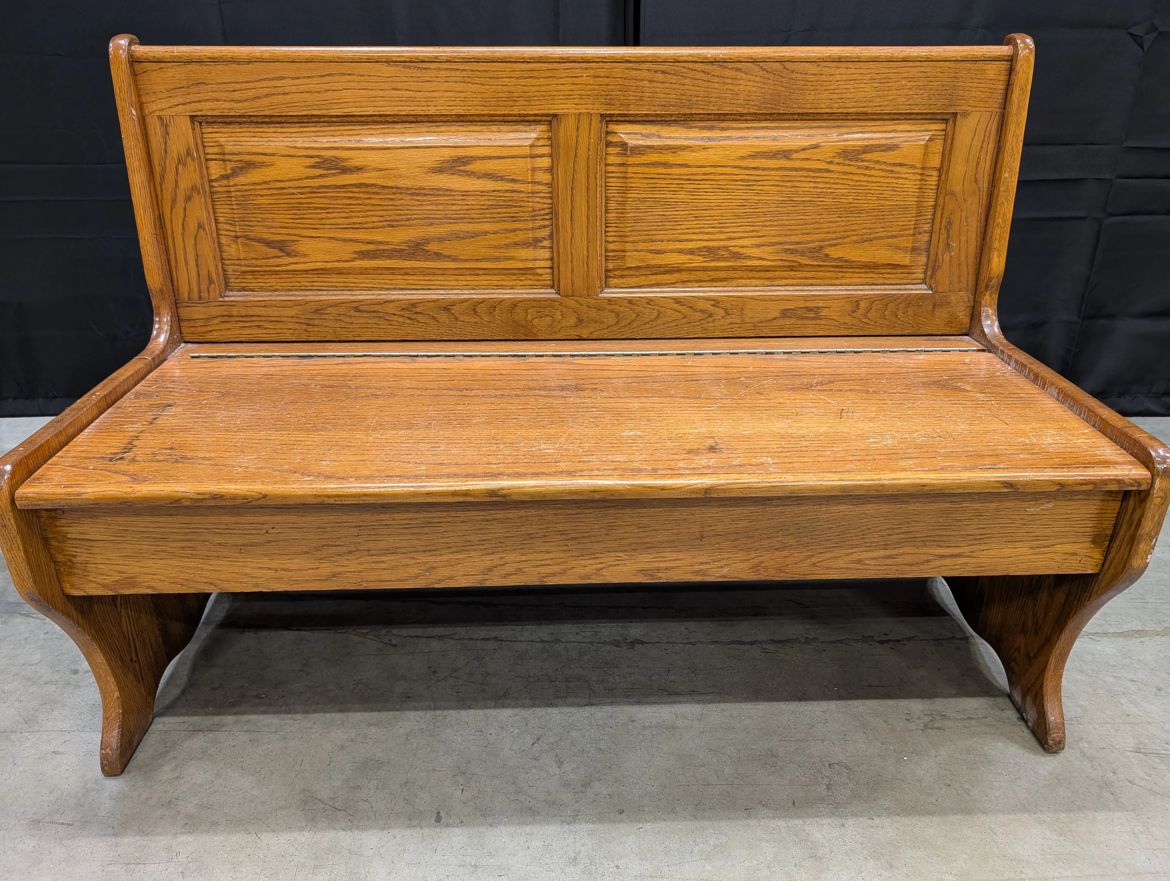 Rustic Wooden Church Pew