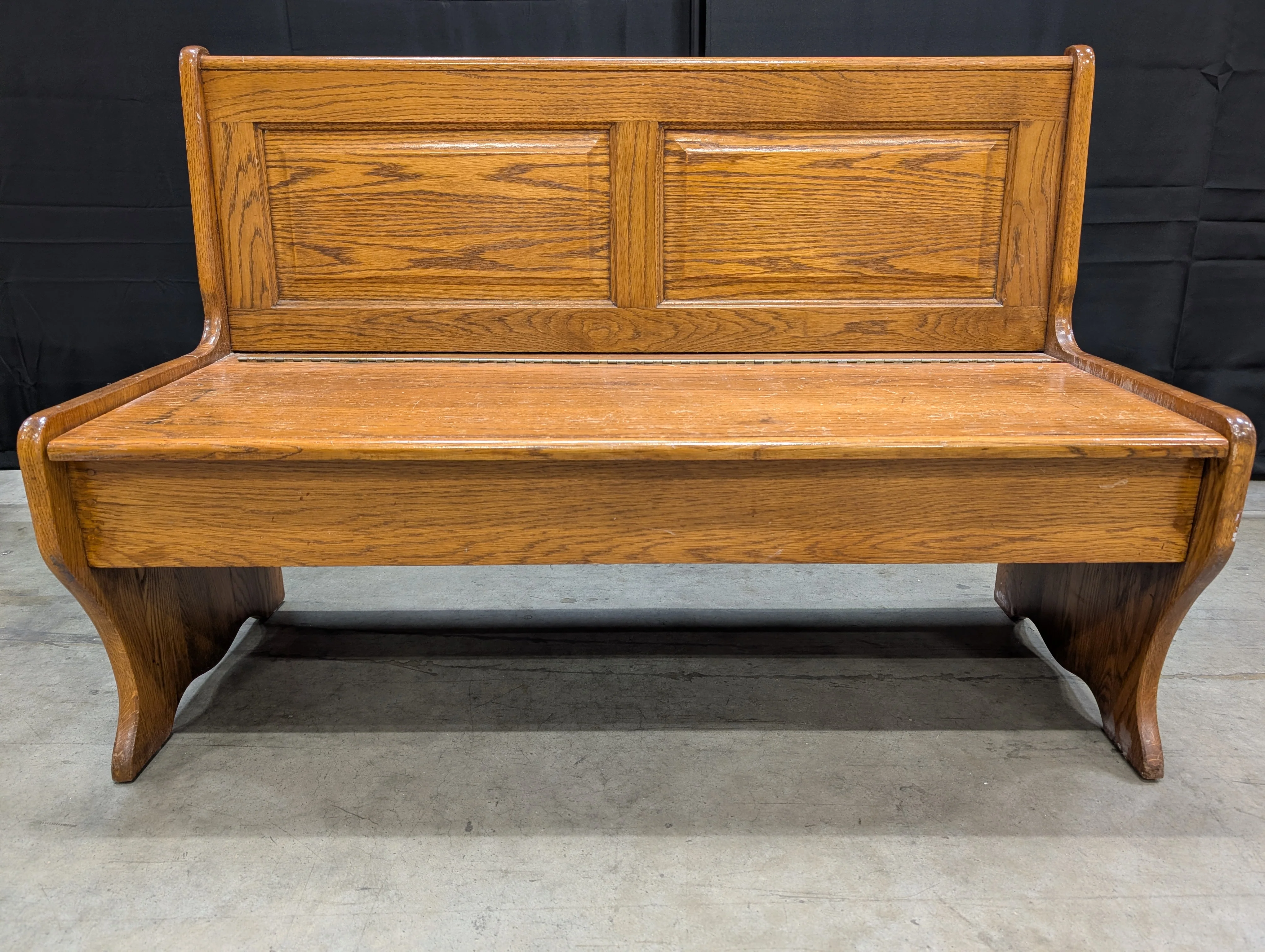 Rustic Wooden Church Pew - Image 4