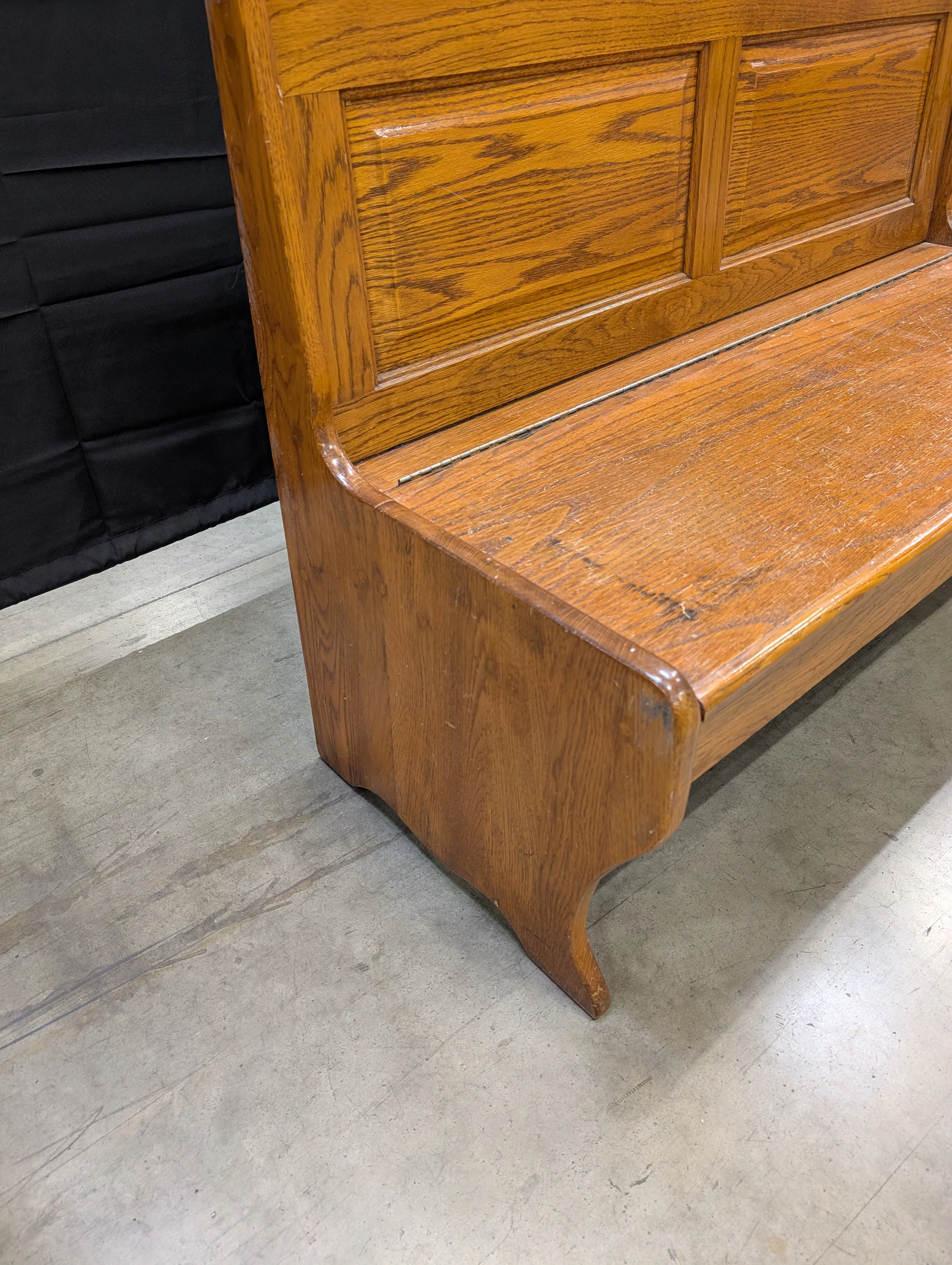 Rustic Wooden Church Pew - Image 5