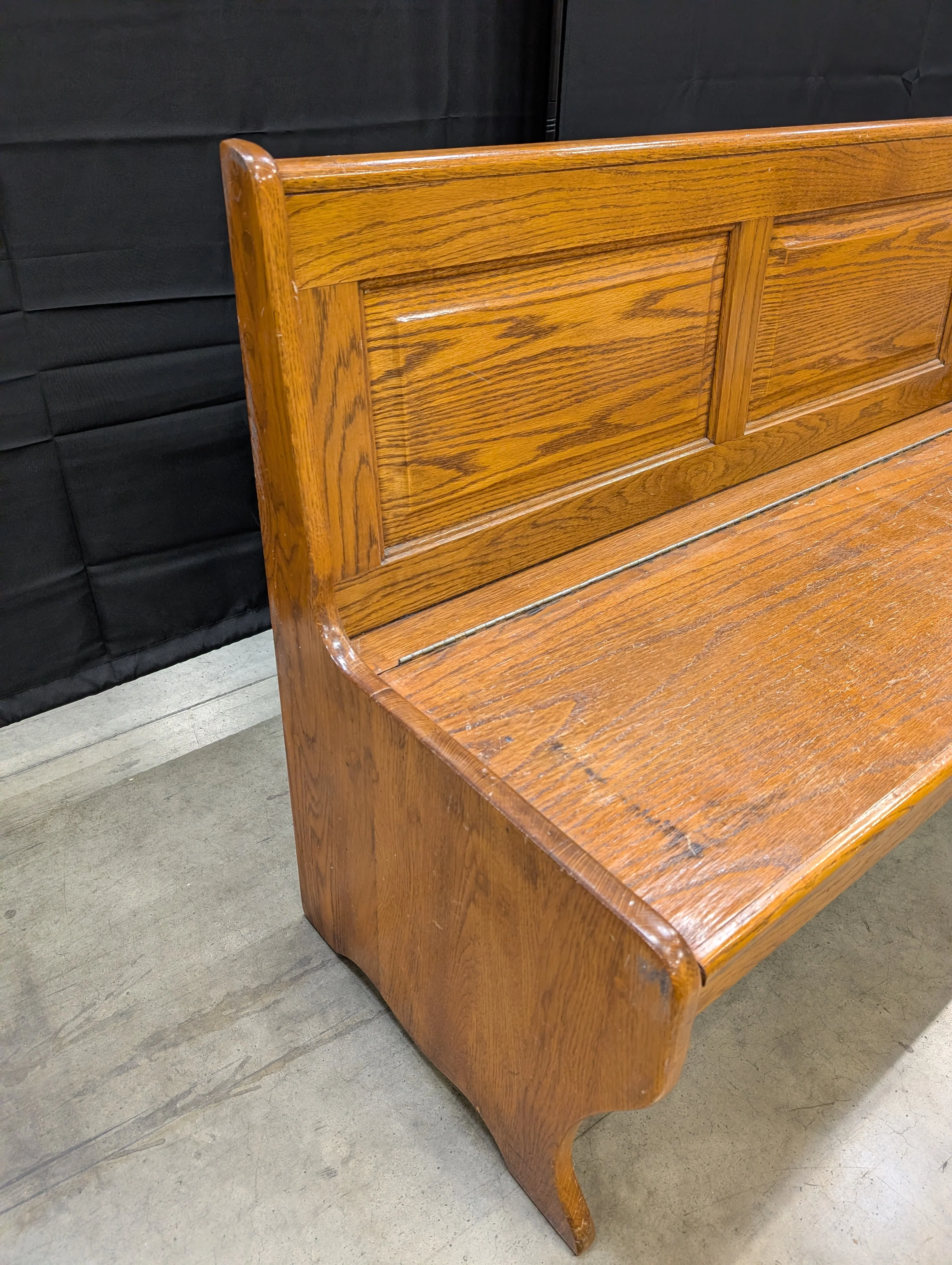 Rustic Wooden Church Pew - Image 6