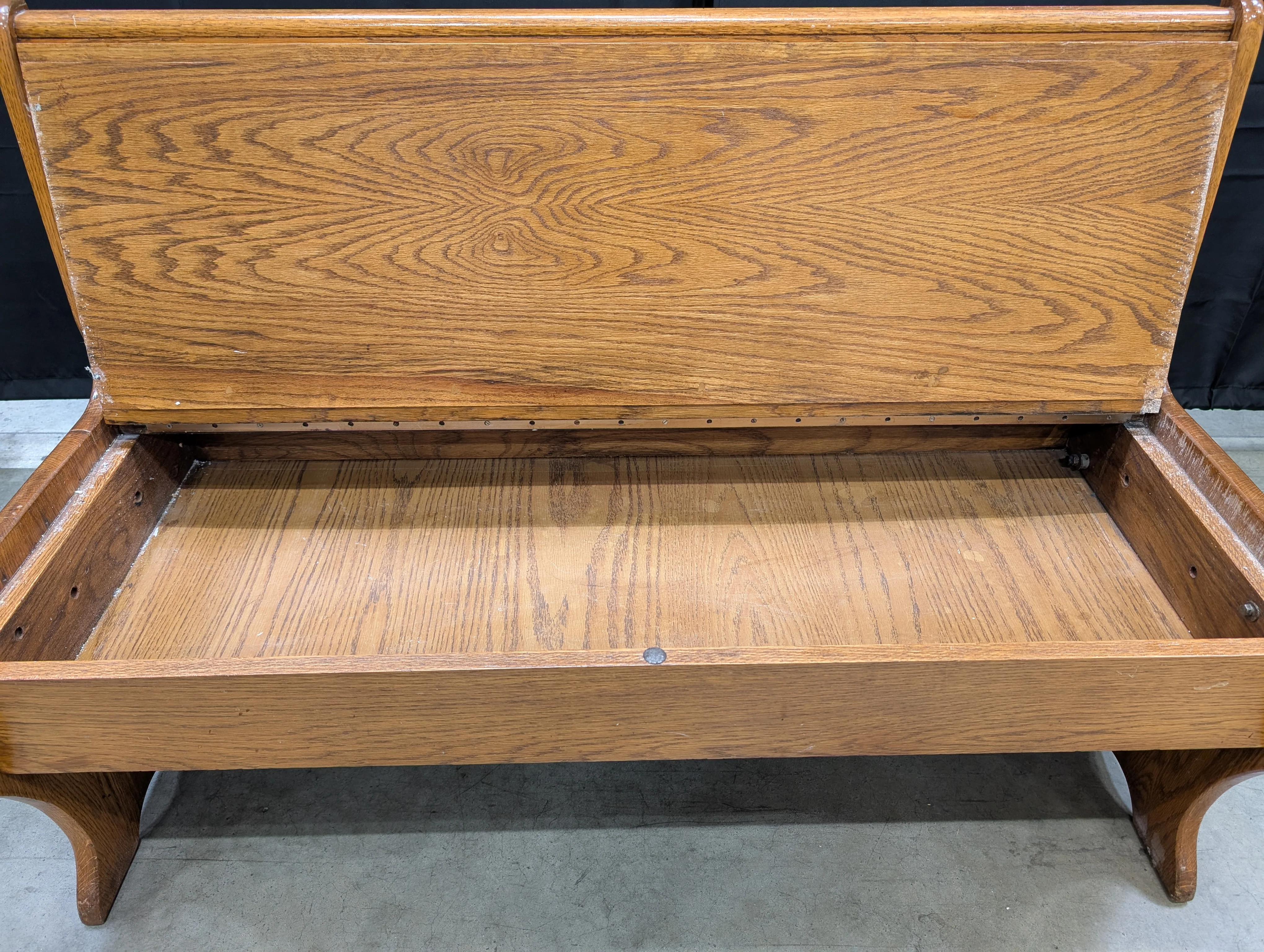 Rustic Wooden Church Pew - Image 9