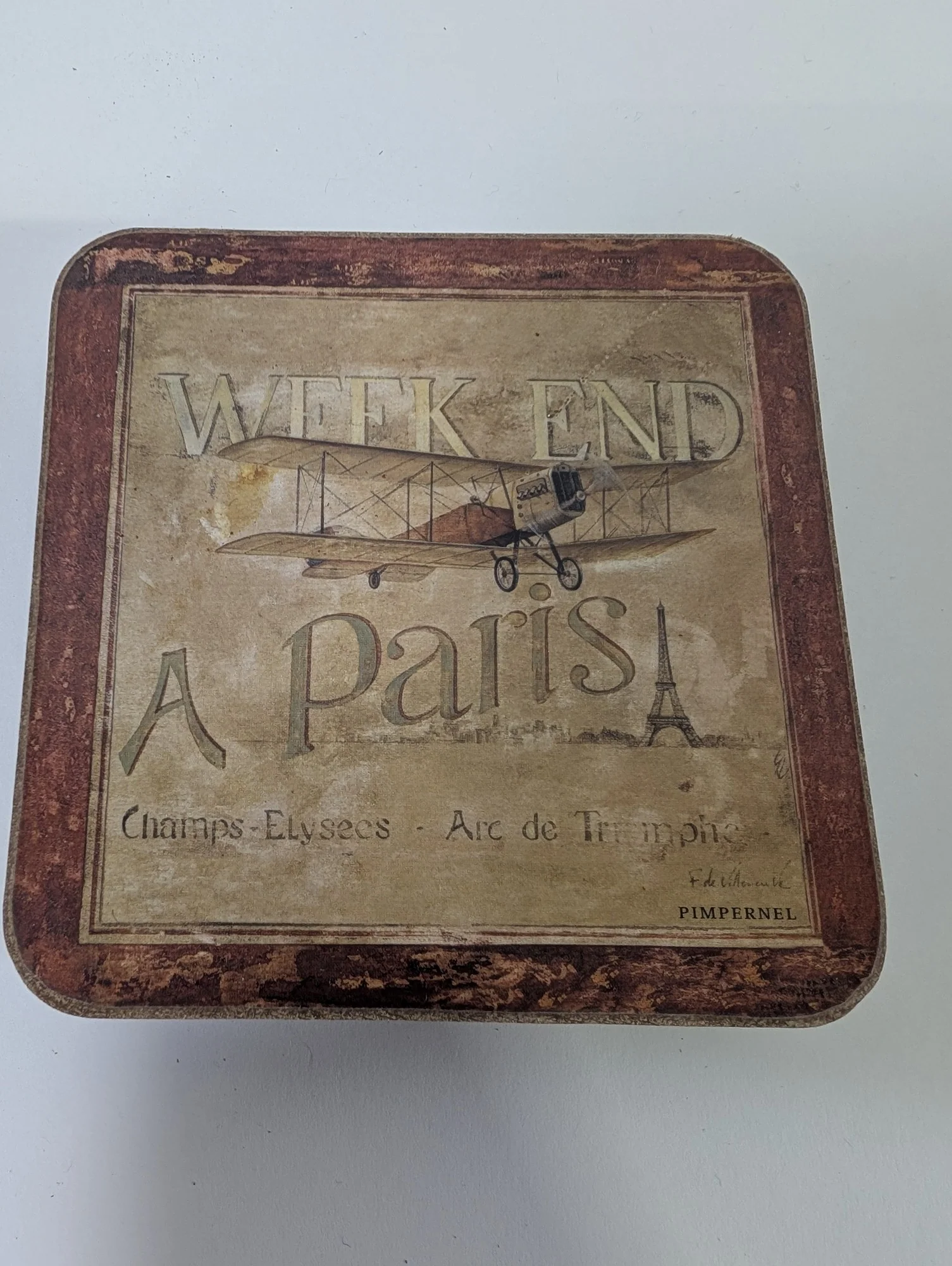 PIMPERNEL Parisian Vintage Style Airplane Coasters Set of 6 - Image 4