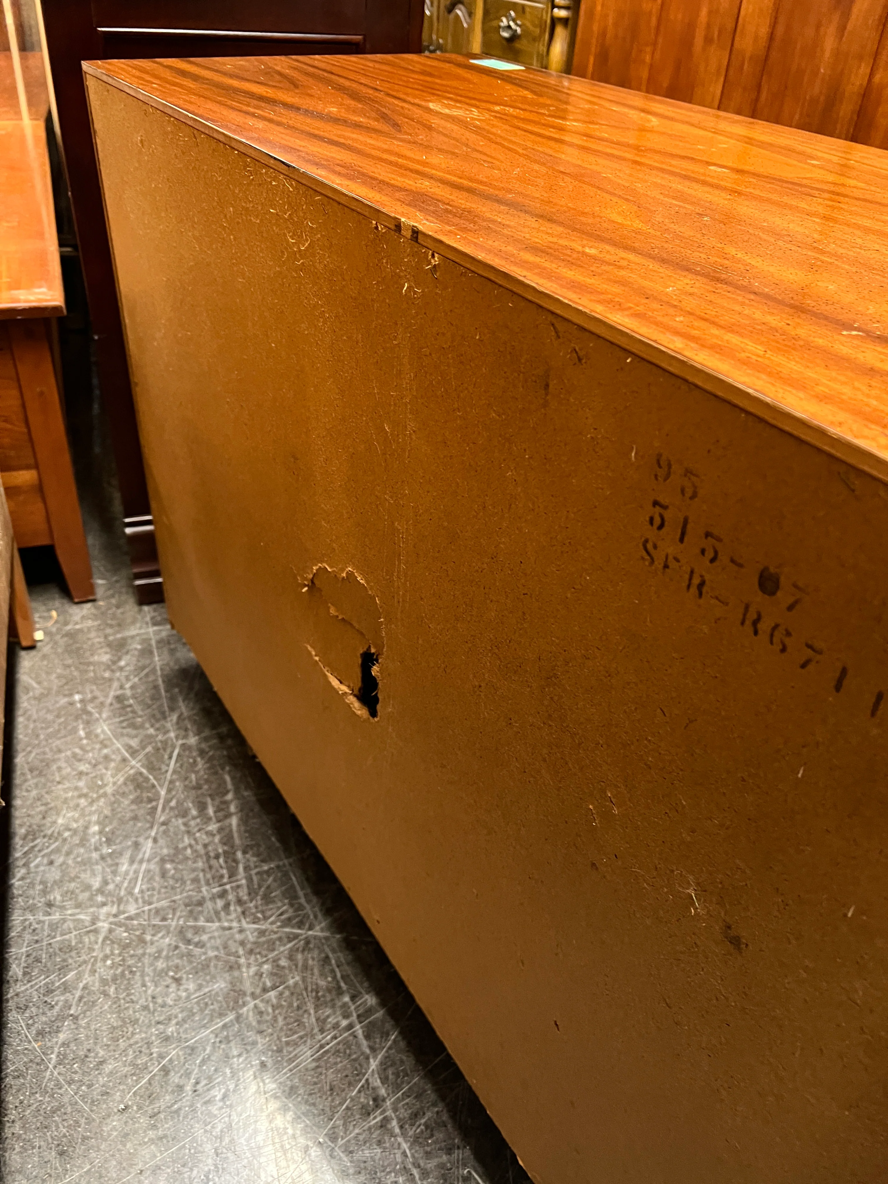 Mid-Century Modern Wood Dresser by Lane - 9 Drawers, Chevron Detail - Image 6