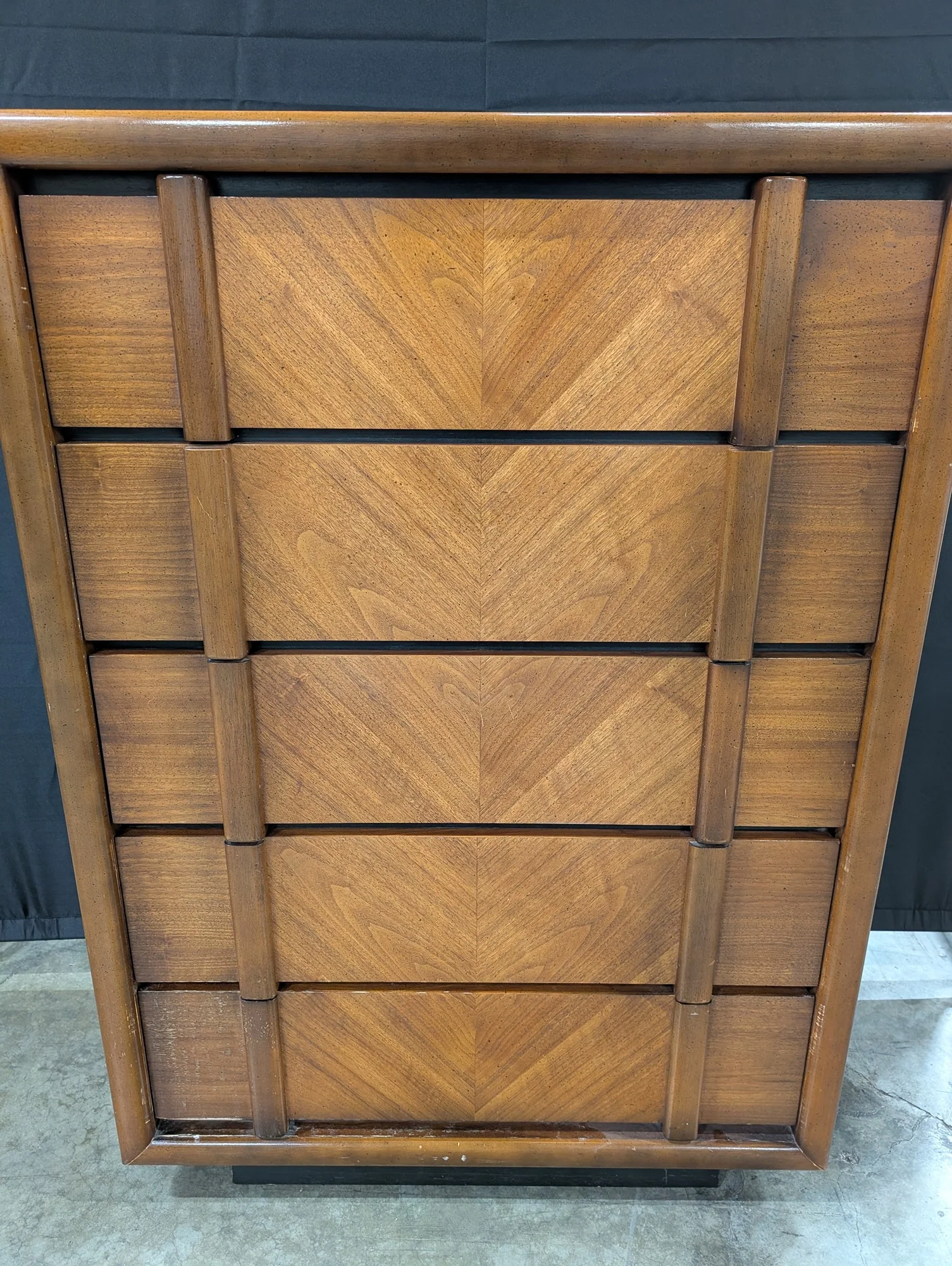 Vintage Lane Mid-Century Modern Wood Five-Drawer - Image 2