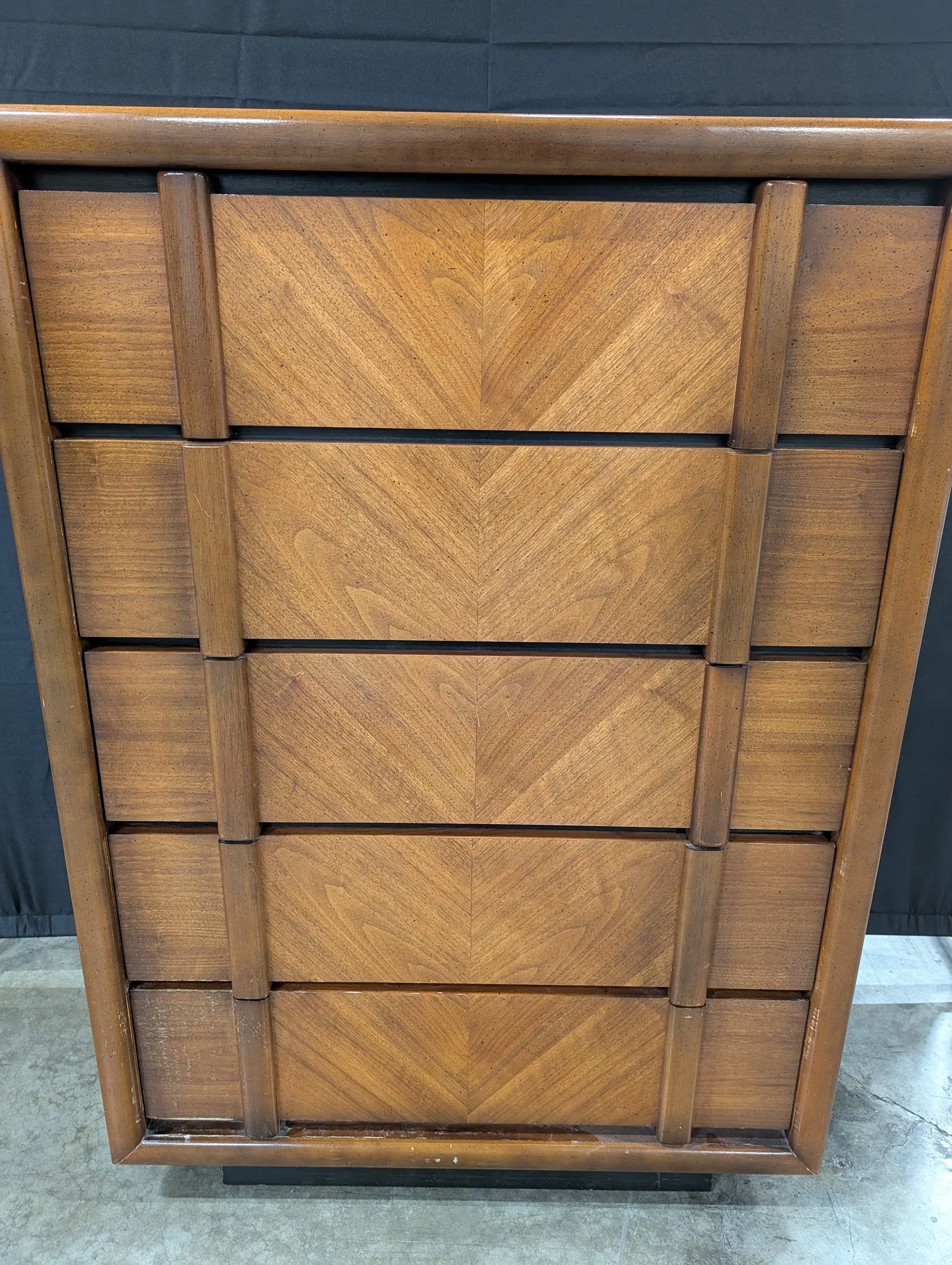 Vintage Lane Mid-Century Modern Wood Five-Drawer - Image 3