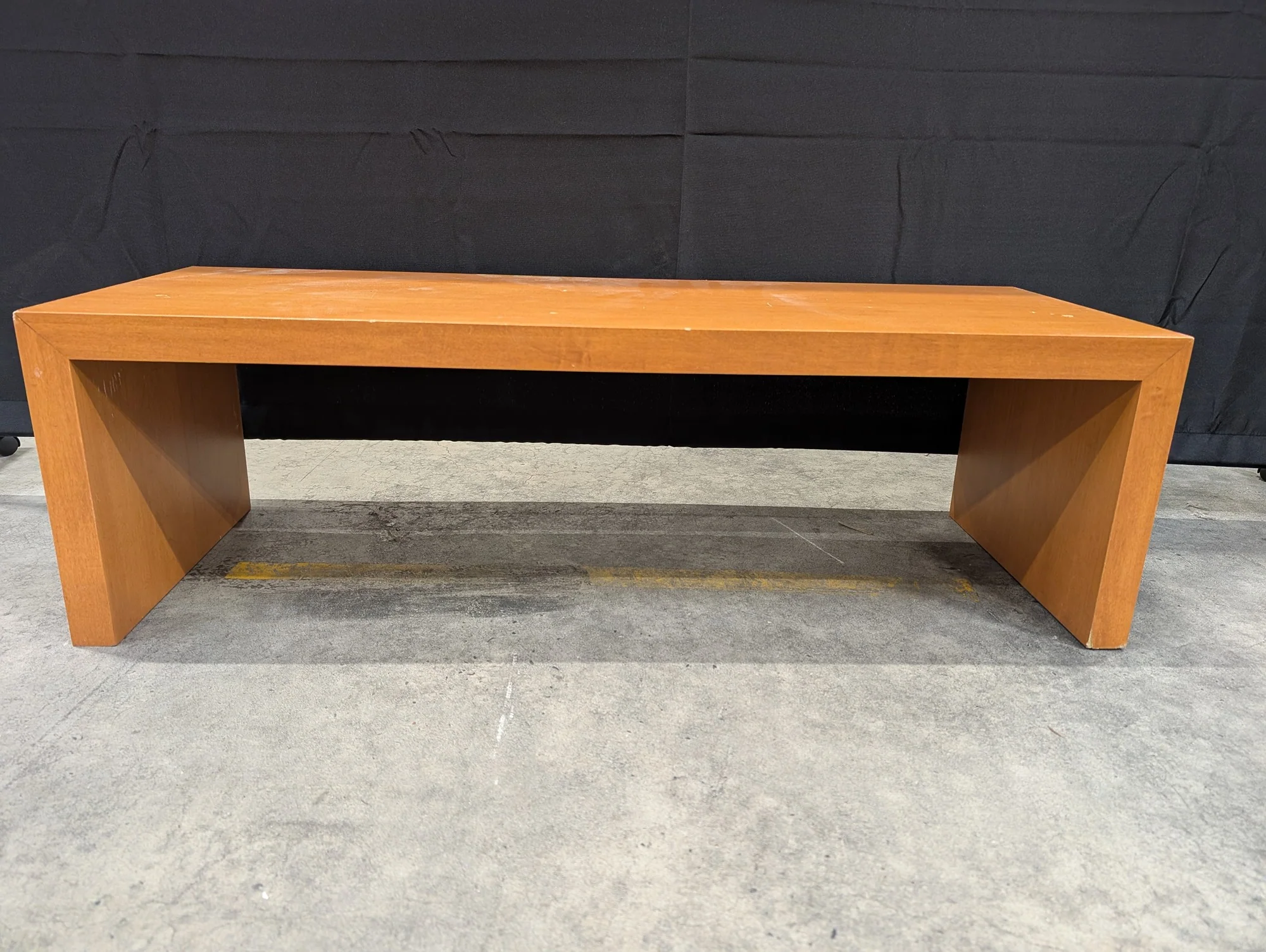 Contemporary Low Profile Wood Laminate Coffee Table - Minimalist Design - Image 2